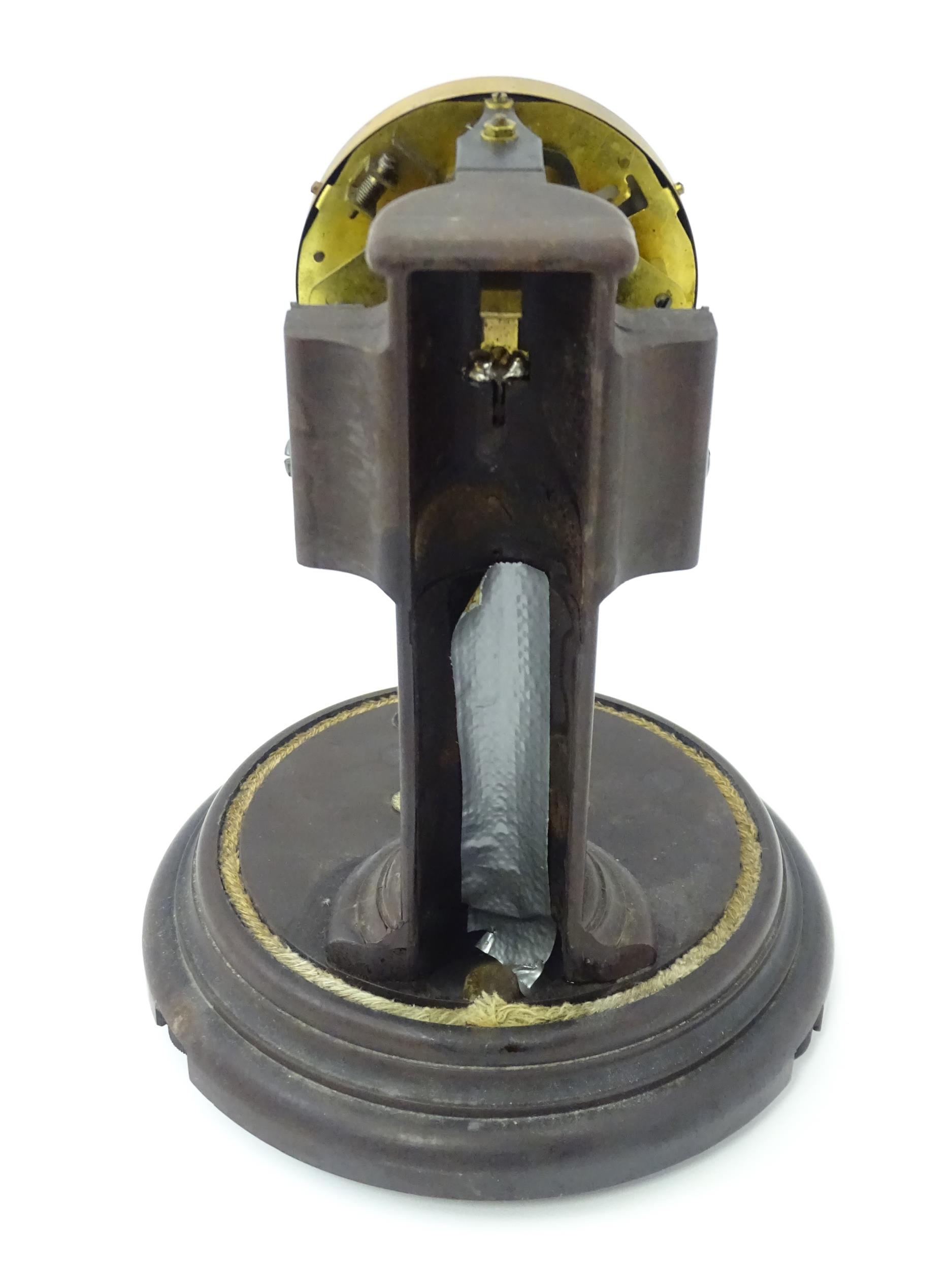 An American Poole electric mantel clock, the 3" silvered dial with subsidiary seconds dial, - Image 8 of 9