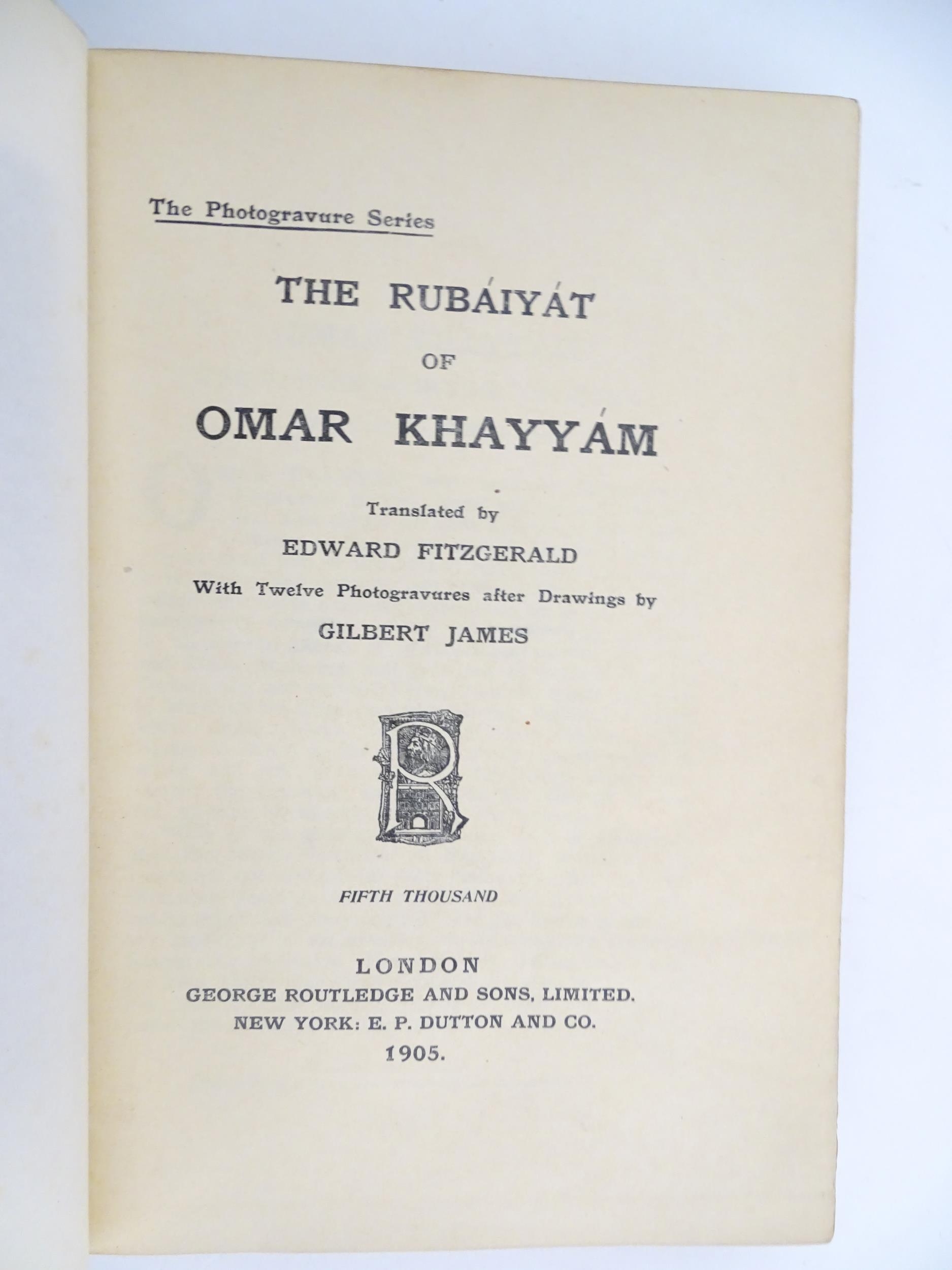 Books: Rubaiyat of Omar Khayyam, translated into English by Edward Fitzgerald. Published by - Image 5 of 8
