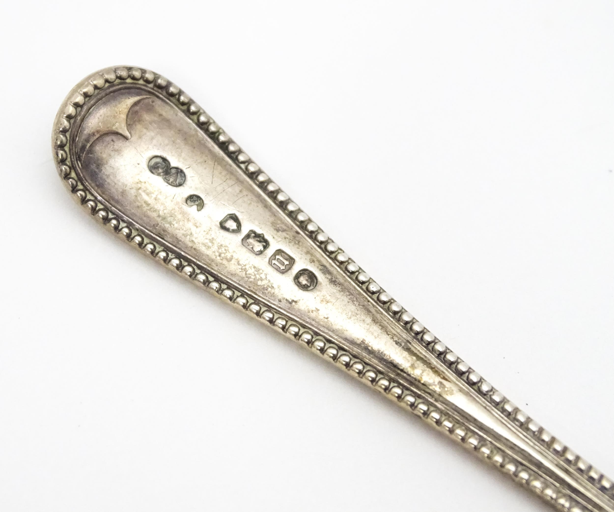 A Victorian silver long handled mustard spoon hallmarked London 1868, maker Chawner & Co. (George - Image 5 of 9