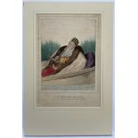 Louis Dupre (1789-1837), Original lithograph hand coloured with watercolour, Titled Ali de