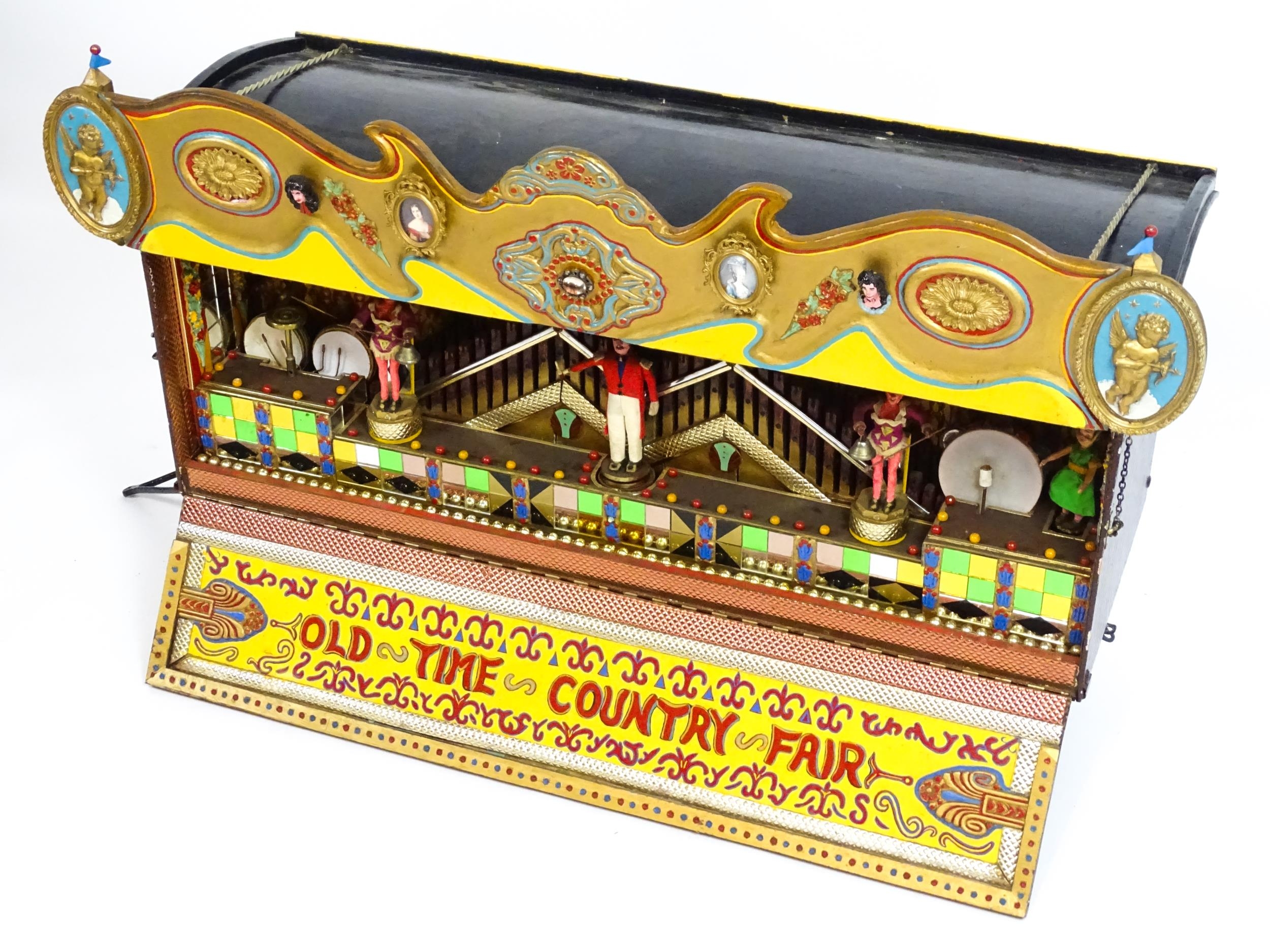 A 20thC scale model musical automaton calliope funfair / fairground wagon / trailer titled - Image 11 of 19