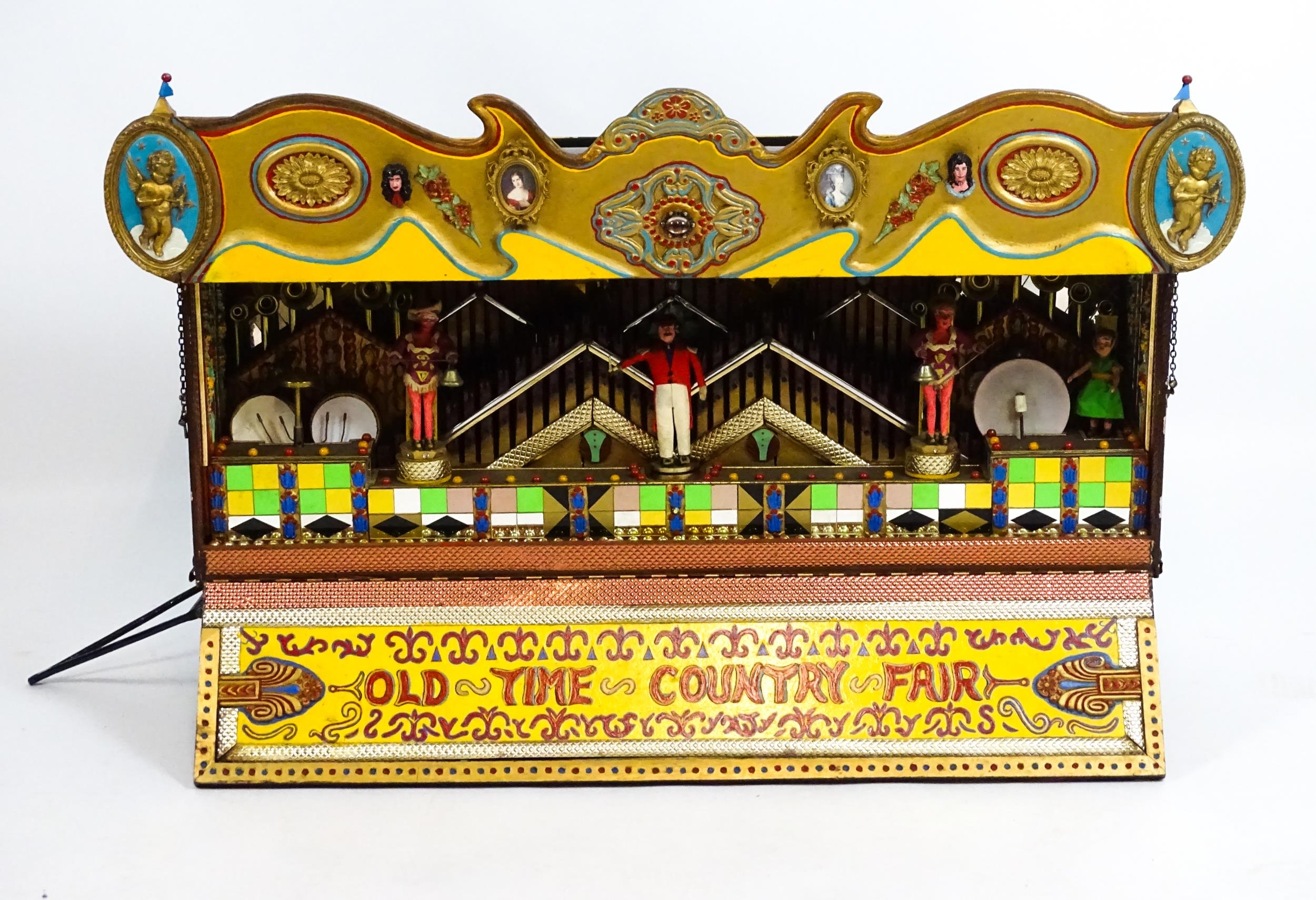 A 20thC scale model musical automaton calliope funfair / fairground wagon / trailer titled - Image 10 of 19