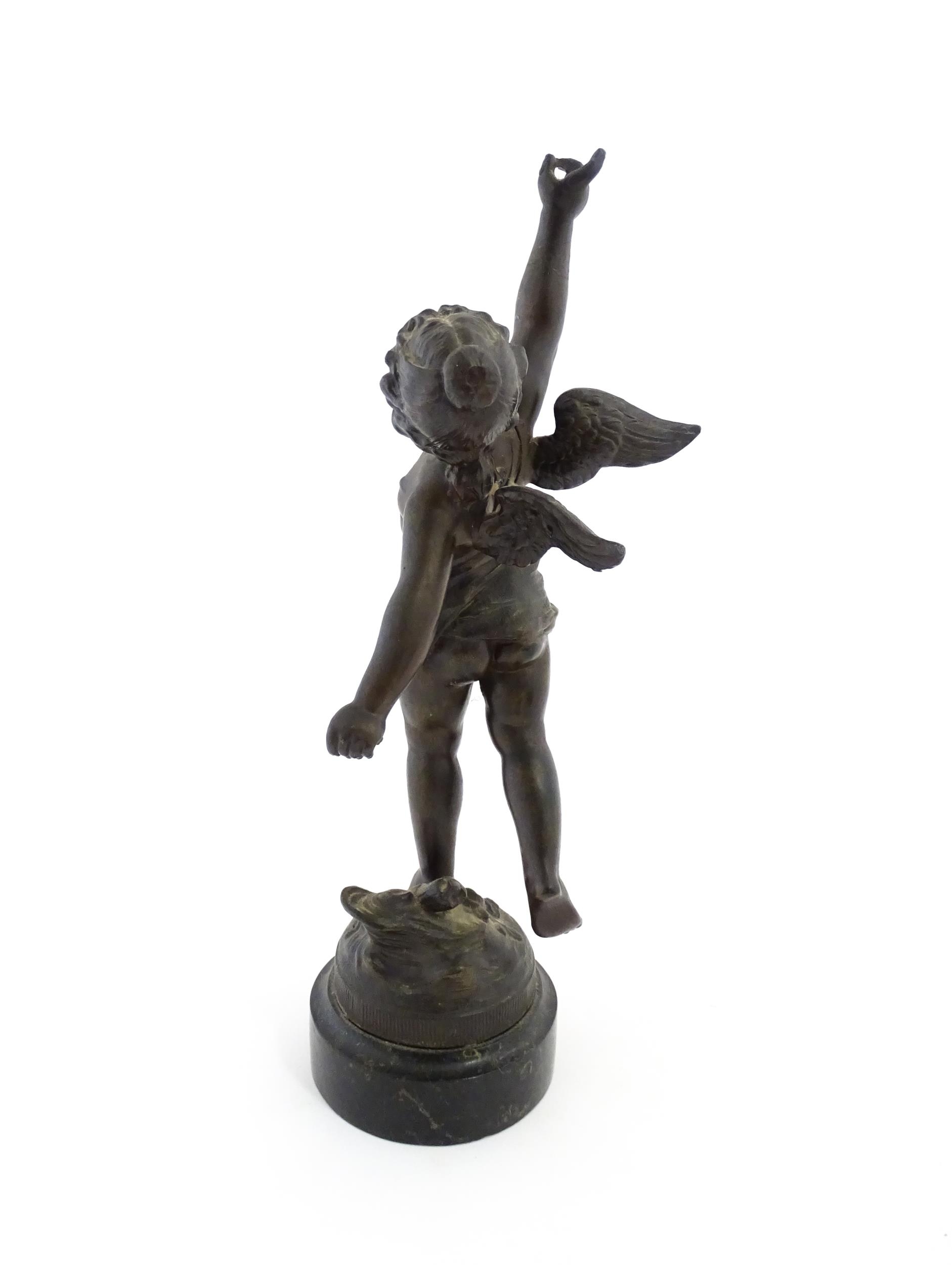 A 20thC cast model of Cupid in the manner of Jean-Louis Gregoire. Approx. 12 1/2" high Please Note - - Image 4 of 6