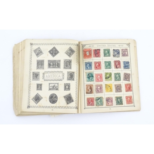 Stamps / Postal History: An early 20thC postage stamp album, containing numerous affixed worldwide - Image 8 of 19