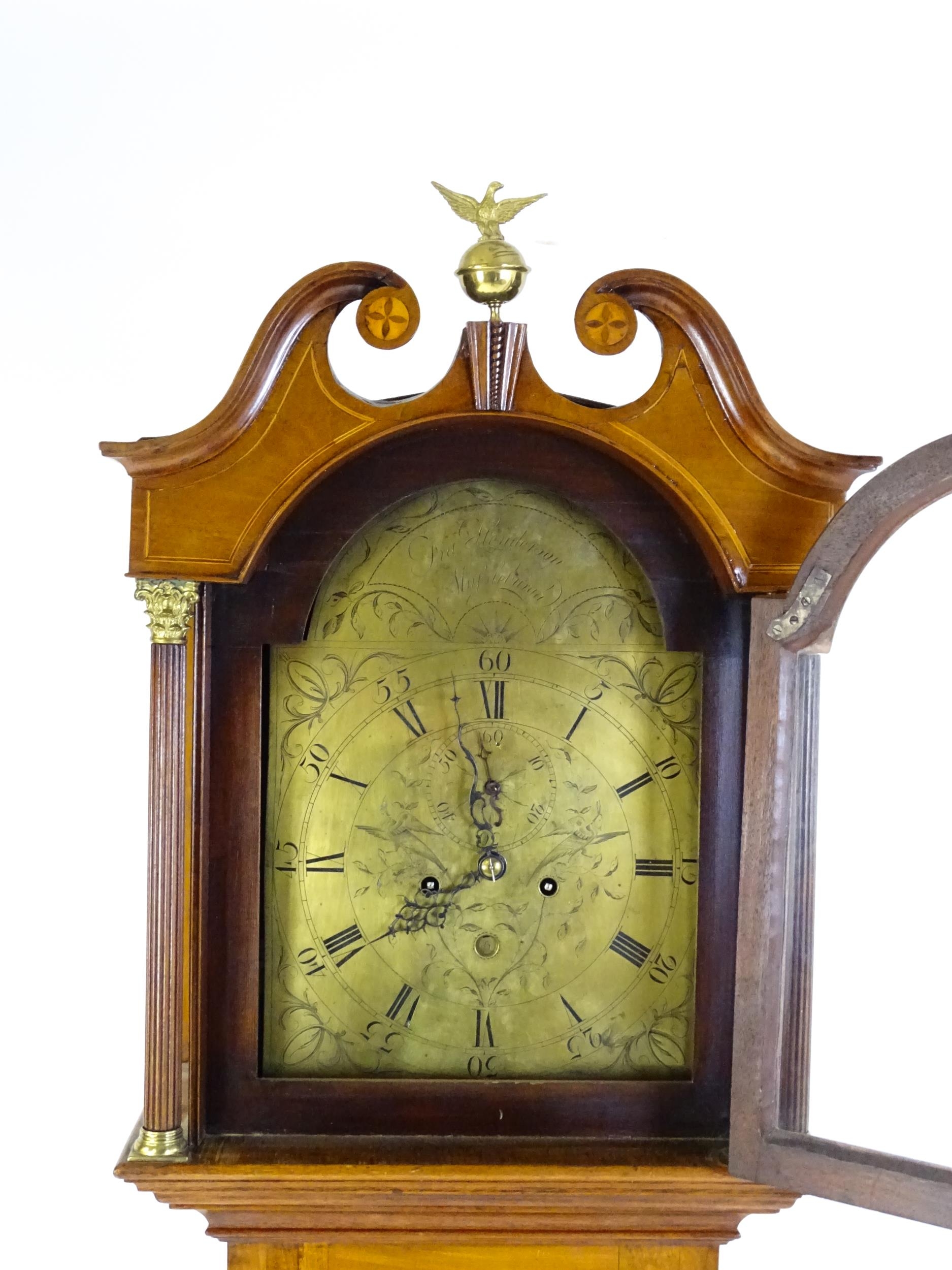 Francis Henderson - Mussleborough : A late 18th / early 19thC walnut cased 8-day longcase clock. The - Image 8 of 18