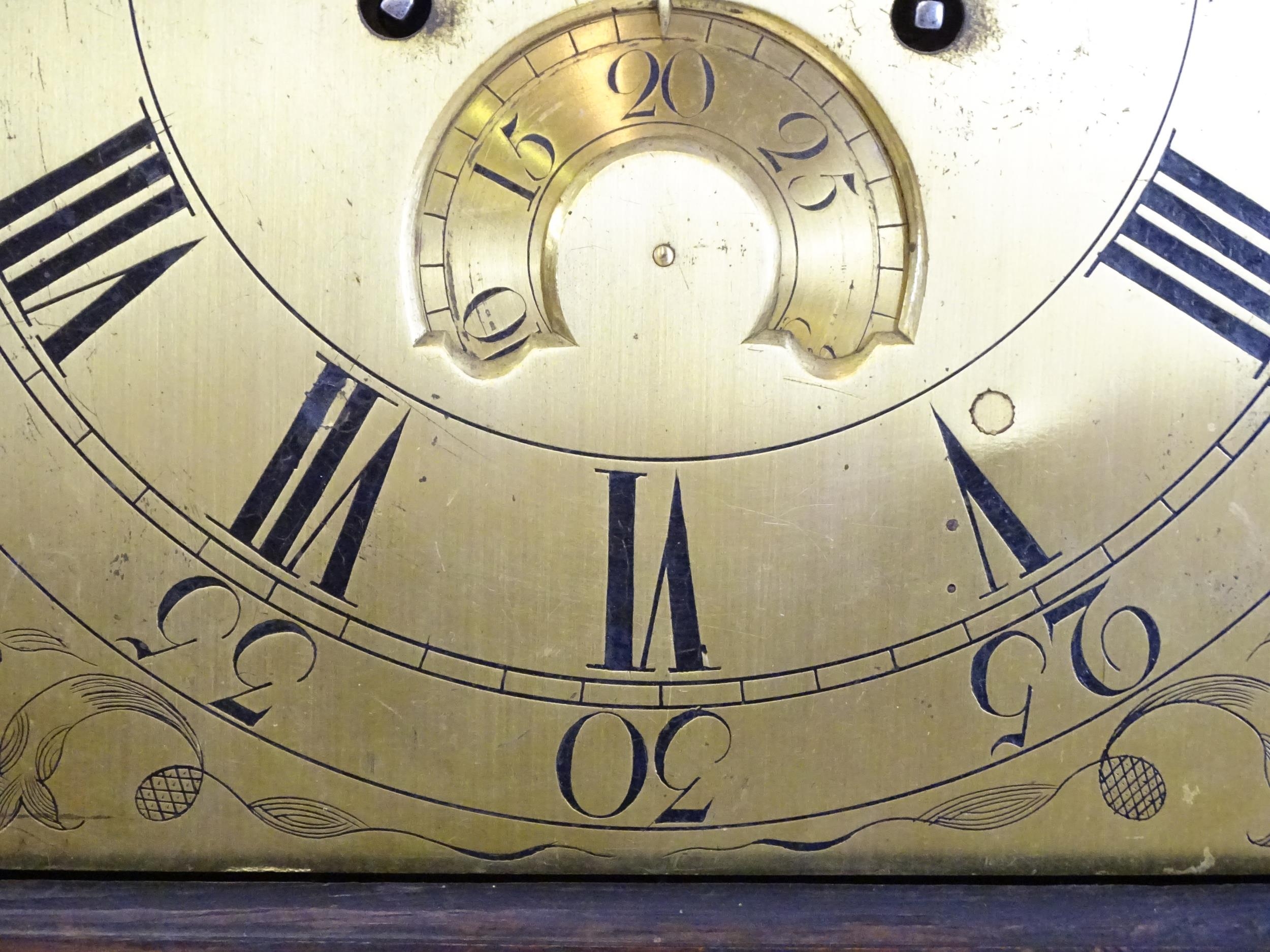 Dickerson, Framlingham : An oak cased 8-day longcase clock with brass face having Roman numerals and - Image 8 of 14