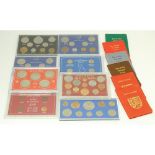 Coins: A quantity of assorted coin sets to include The Twenty Pence Pieces - United Kingdom, Isle of
