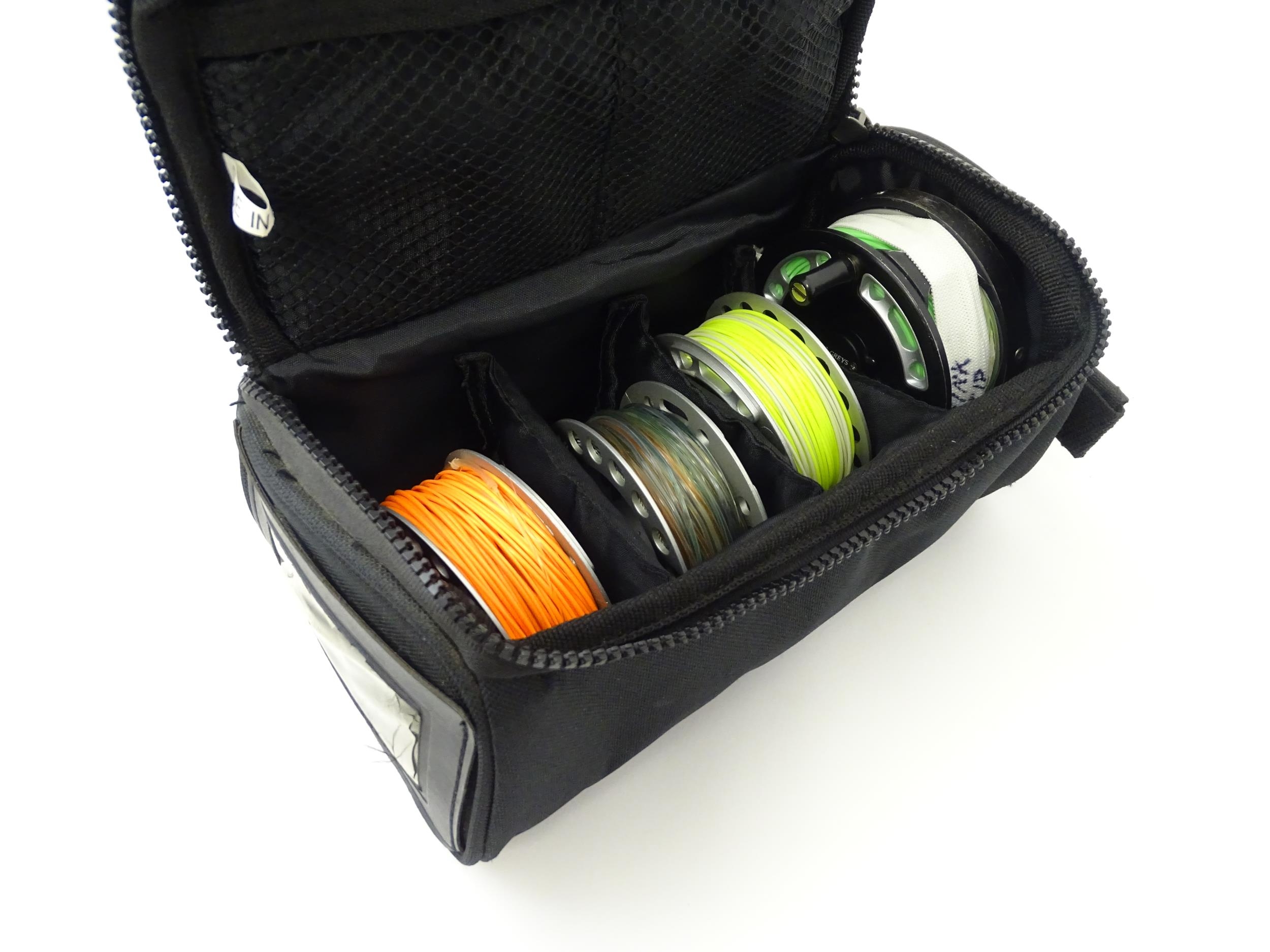 Fishing : a cased Greys GRX i+ centrepin fly reel and three spools (with line), the reel approx 3 - Image 2 of 8
