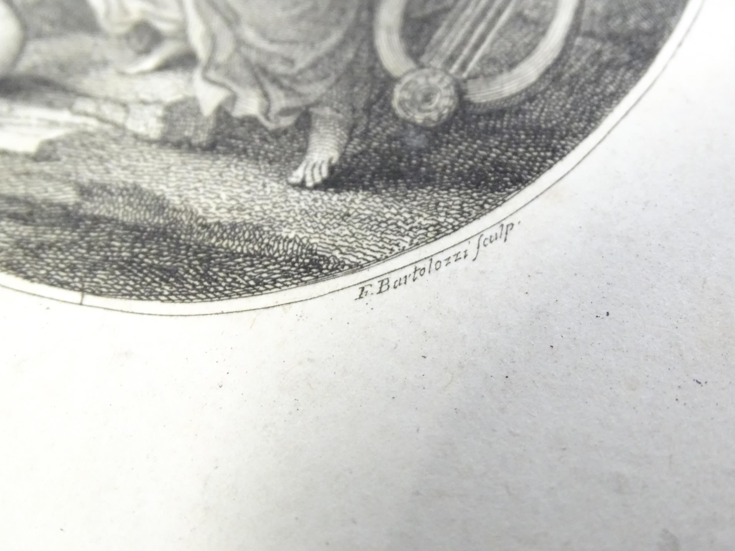 Three 18thC Bartolozzi engravings to include Van Dyke's Wife Daughter of Earl Gowry; the - Image 6 of 8