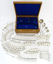 A twenty four place canteen of cutlery / flatware comprising 24 table forks, 24 dessert forks, 24