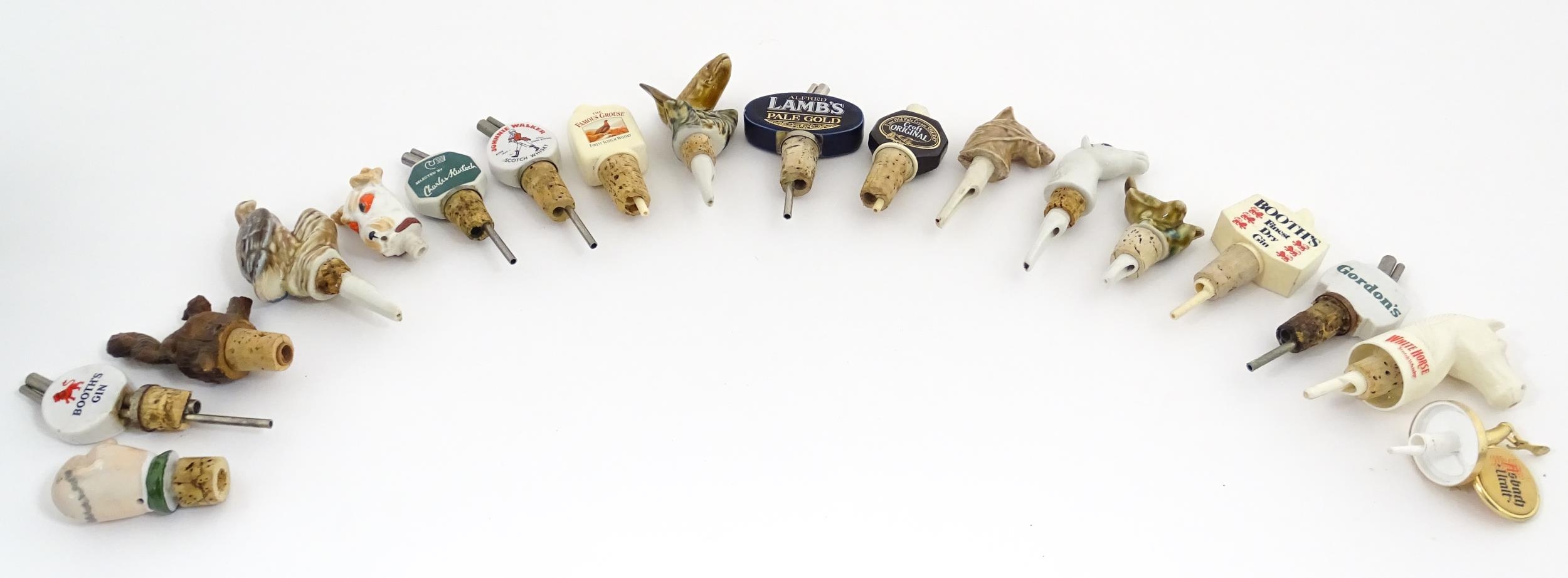 Breweriana : A quantity of assorted 20thC advertising bottle stoppers / pourers to include Booth's - Image 11 of 16