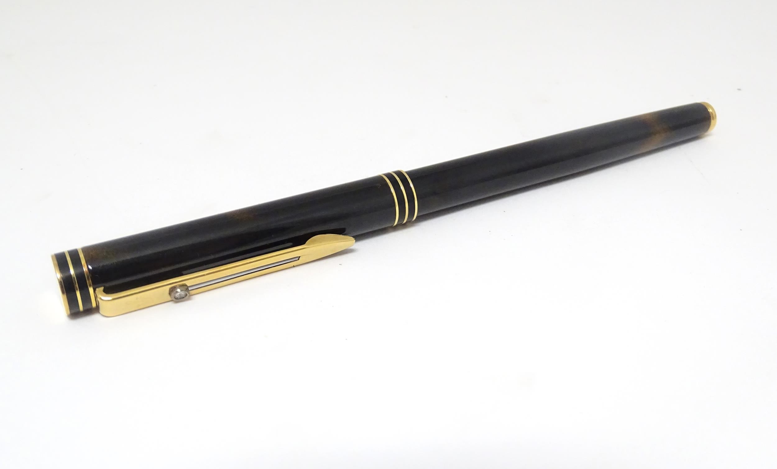 A De Beers cased Waterman Paris 'Ideal' fountain pen, the barrel and cap with black and bronze - Image 23 of 25