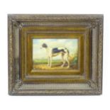 Ingram, 20th century, Oil on board, A portrait of a Greyhound / Whippet hound / dog in a