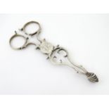 18thC silver sugar nips by James Sutton & James Bult London c.1783. Approx 5" long Please Note -