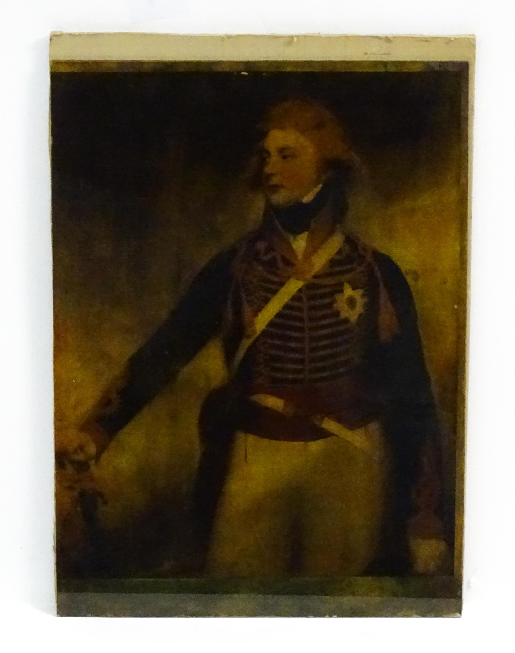 An early 20thC hand coloured photogravure depicting a portrait of George IV when Prince of Wales