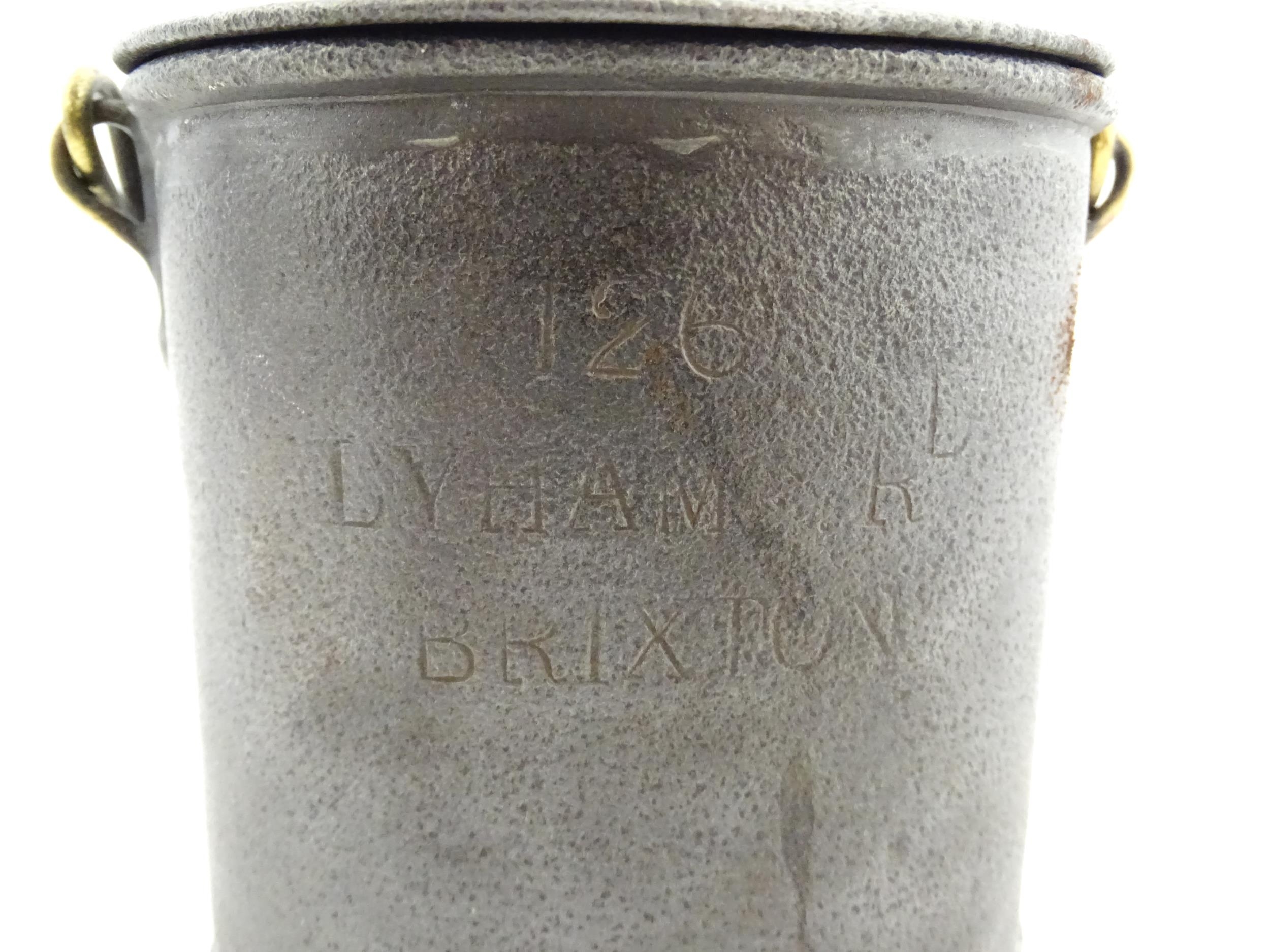 A 20thC Hanamada dairy / cream can the body engraved 126 Lyham Rd Brixton, the lid titled Sussex - Image 16 of 17