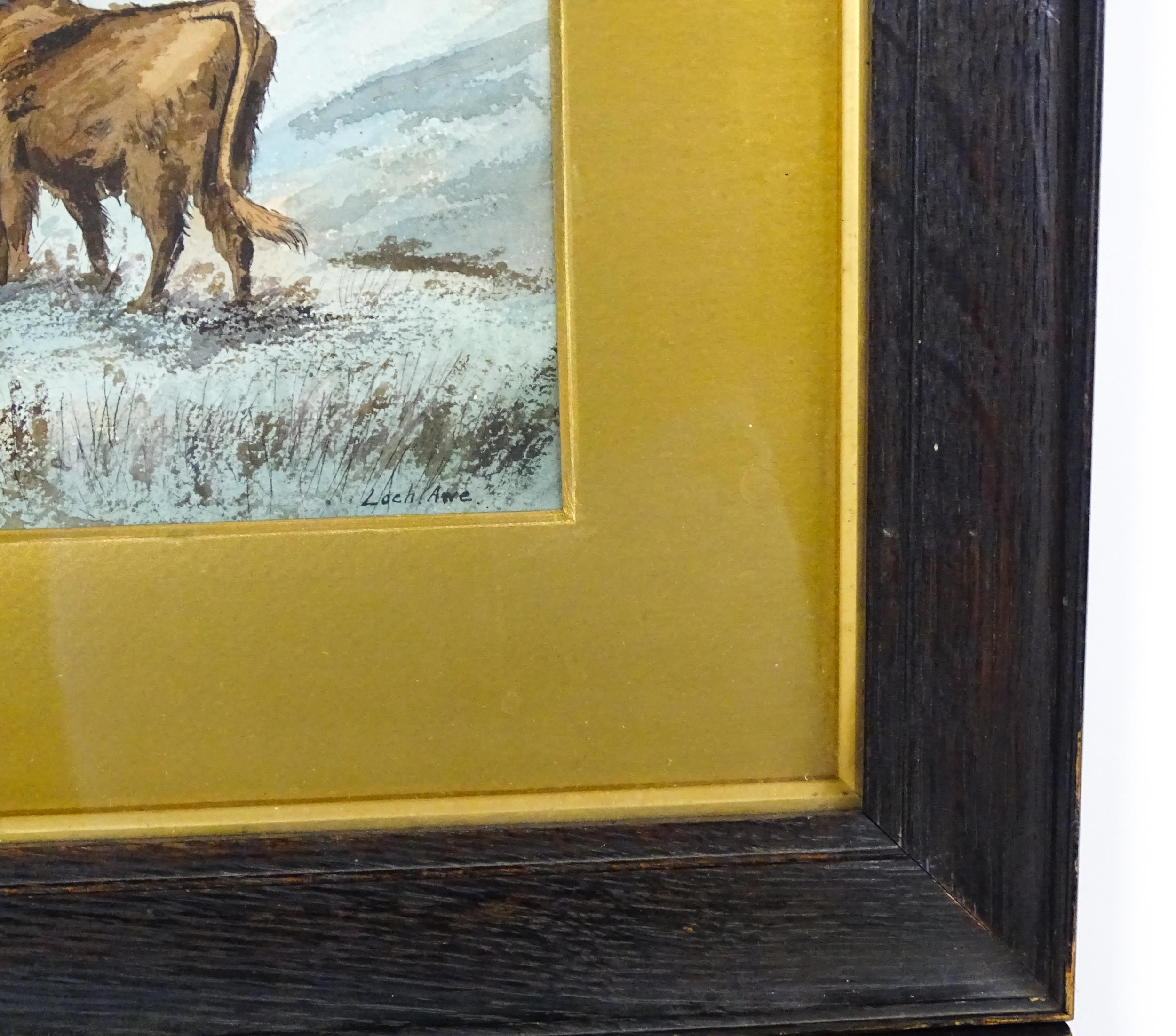 E. J. B. Evans, Early 20th century, Two Scottish loch landscapes with Highland cows. One titled Loch - Image 6 of 8