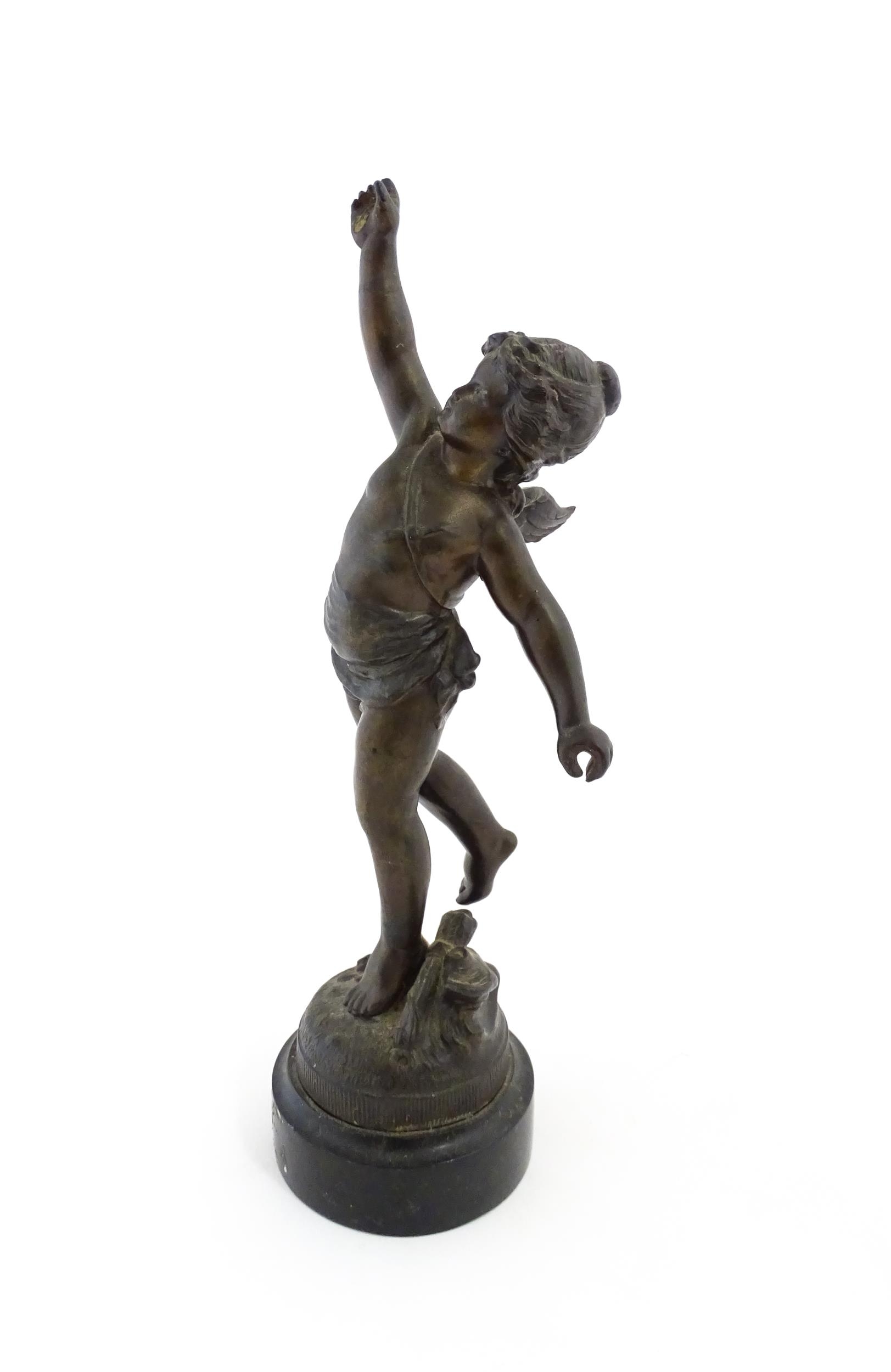 A 20thC cast model of Cupid in the manner of Jean-Louis Gregoire. Approx. 12 1/2" high Please Note - - Image 3 of 6