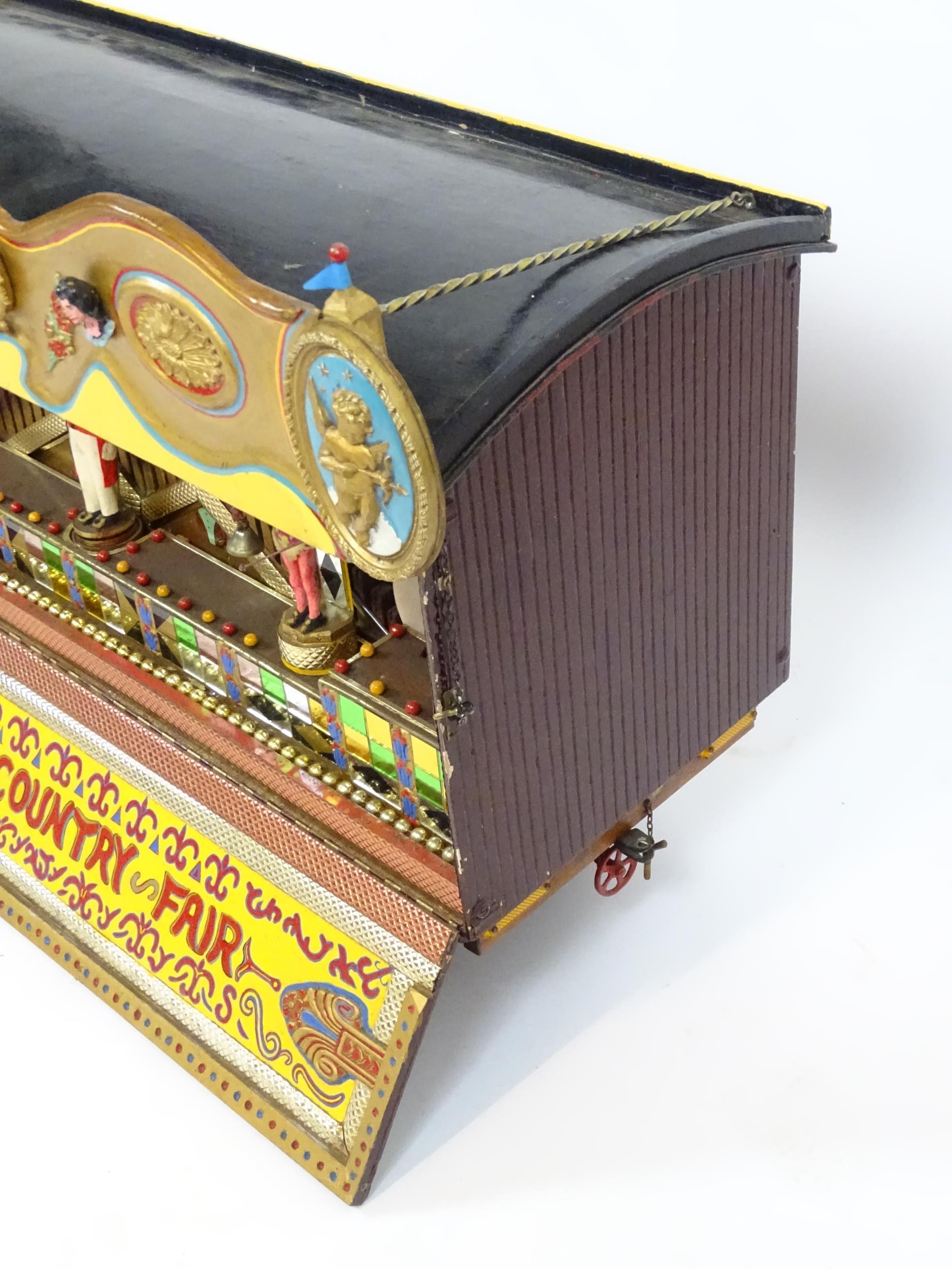 A 20thC scale model musical automaton calliope funfair / fairground wagon / trailer titled - Image 12 of 19