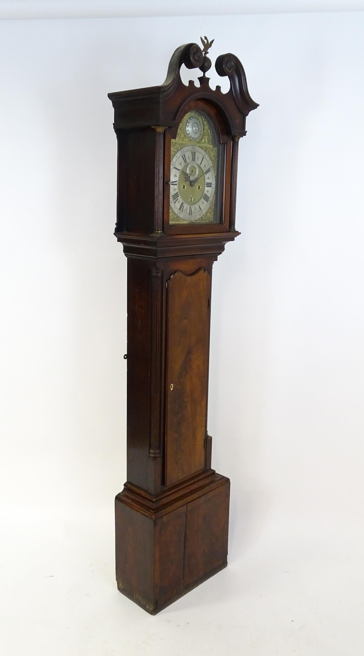 William Westbrook, London : An 18thC mahogany cased 8-day longcase clock, the brass face with - Image 3 of 15