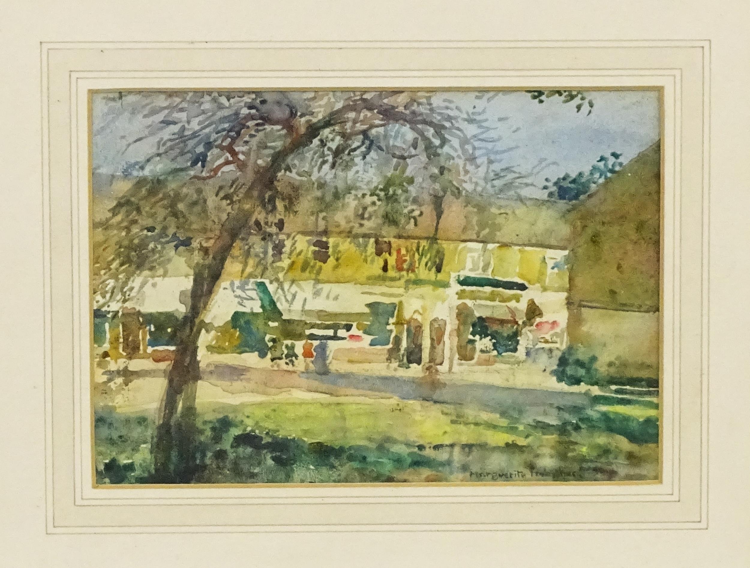 Marguerite Frobisher (1890-1974), Watercolour, A street scene sketch with figures. Signed lower - Image 3 of 4