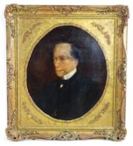 G. Finely, 19th century, Oil on canvas, An oval portrait of former Prime Minister of the United