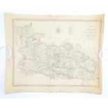 Map: A 19thC engraved map of West Riding, titled A Map of the North Part of the West Riding of