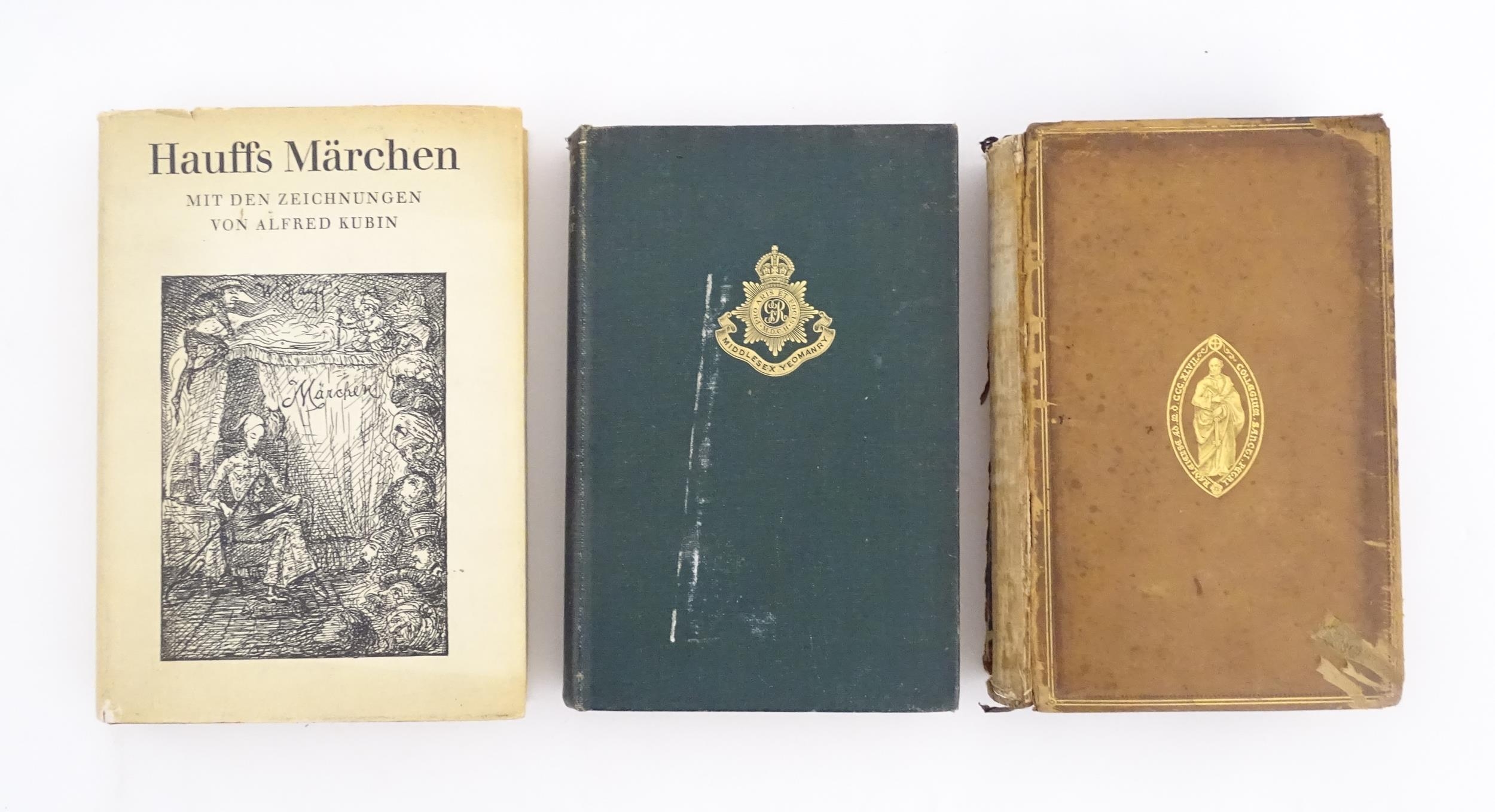 Books: Three assorted books comprising Outlines of Astronomy by Sir John F. W. Herschel, 1851;