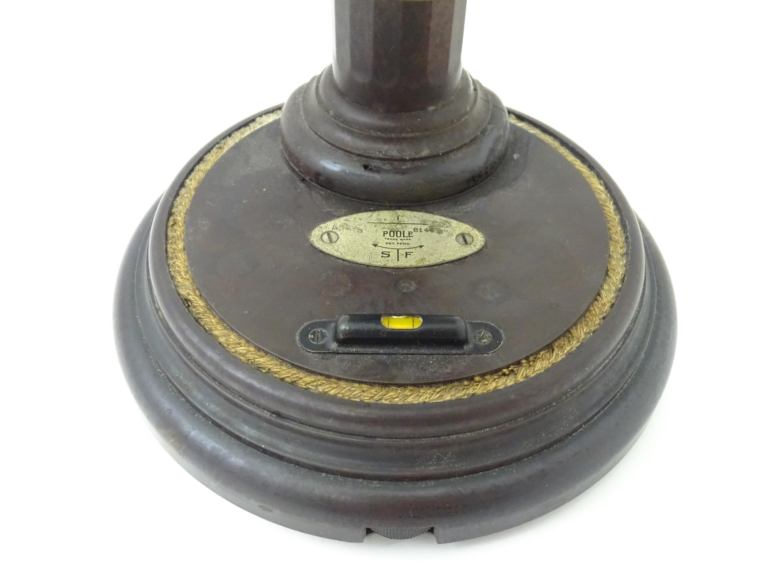 An American Poole electric mantel clock, the 3" silvered dial with subsidiary seconds dial, - Image 6 of 9