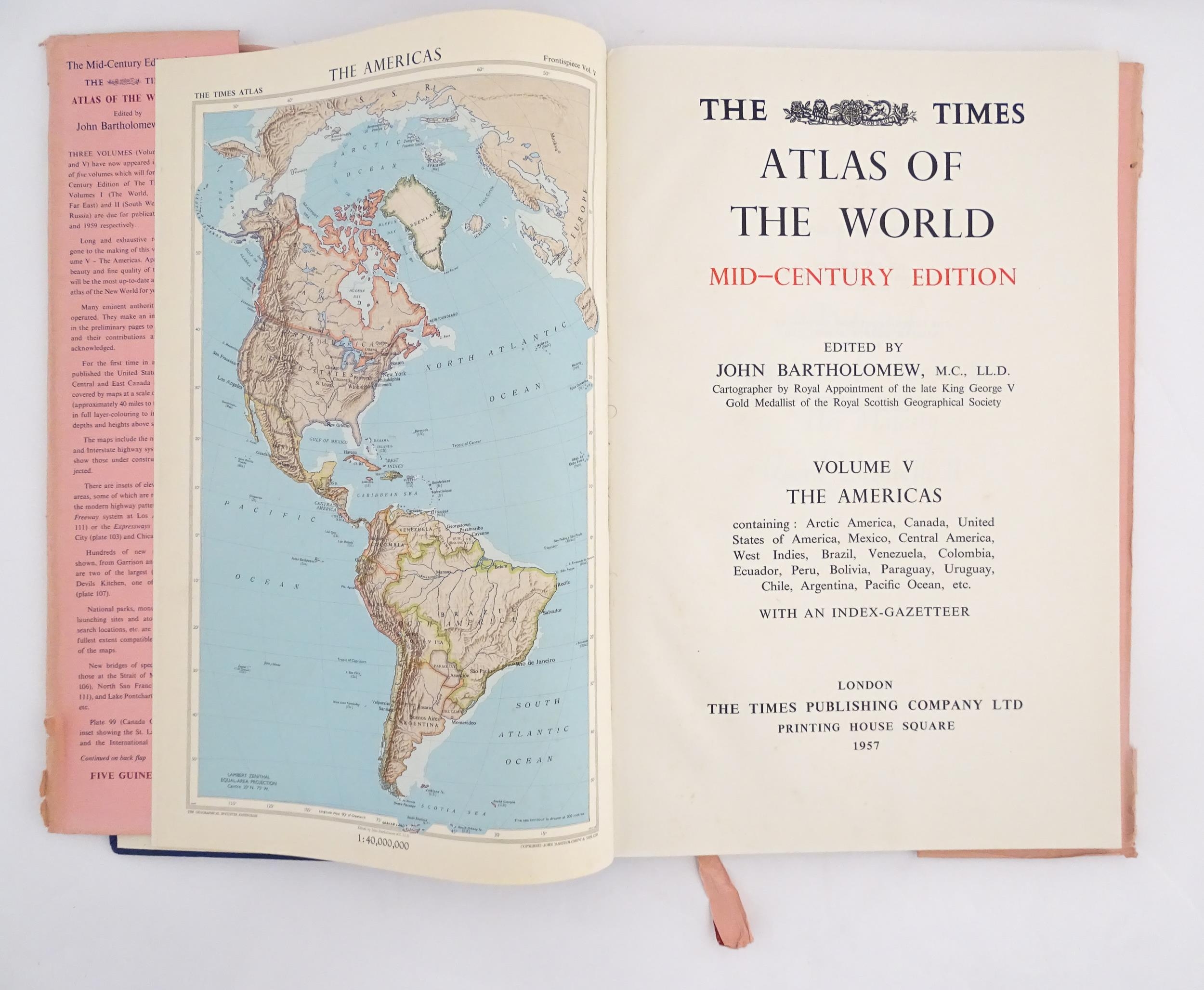 Books: The Time Atlas of the World, Volume 5 - The Americas, edited by John Bartholomew, 1957. - Image 6 of 10