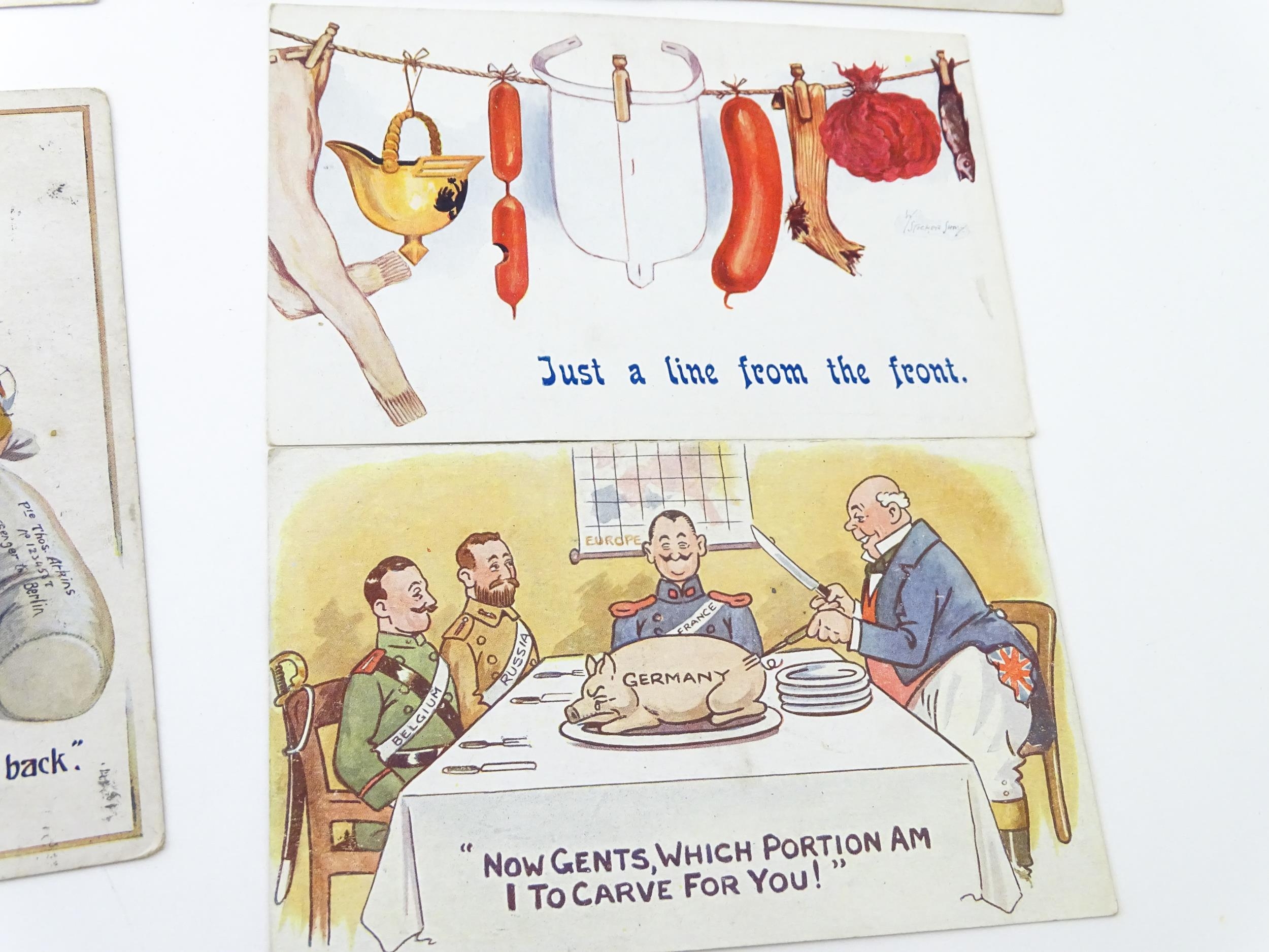 Militaria , WWI / World War 1 / WW1 / First World War : a quantity of caricature / humorous - Image 7 of 11