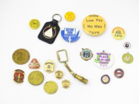 Trade Union Interest: a quantity of assorted badges, pins, etc. to include National Union of