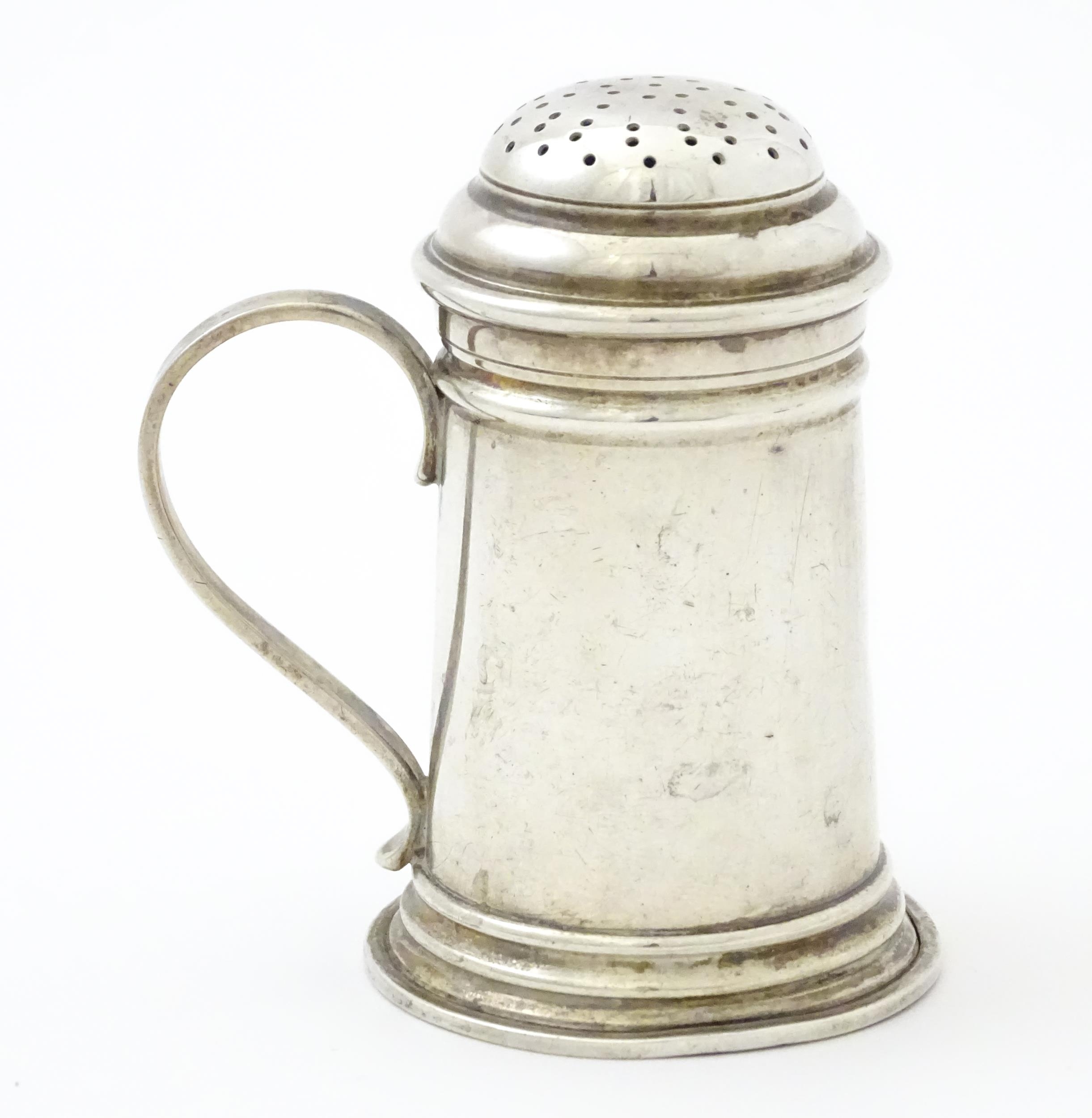 An American sterling silver pepperette modelled as a flour shaker. Marked under Georg Jensen Inc, - Image 3 of 8