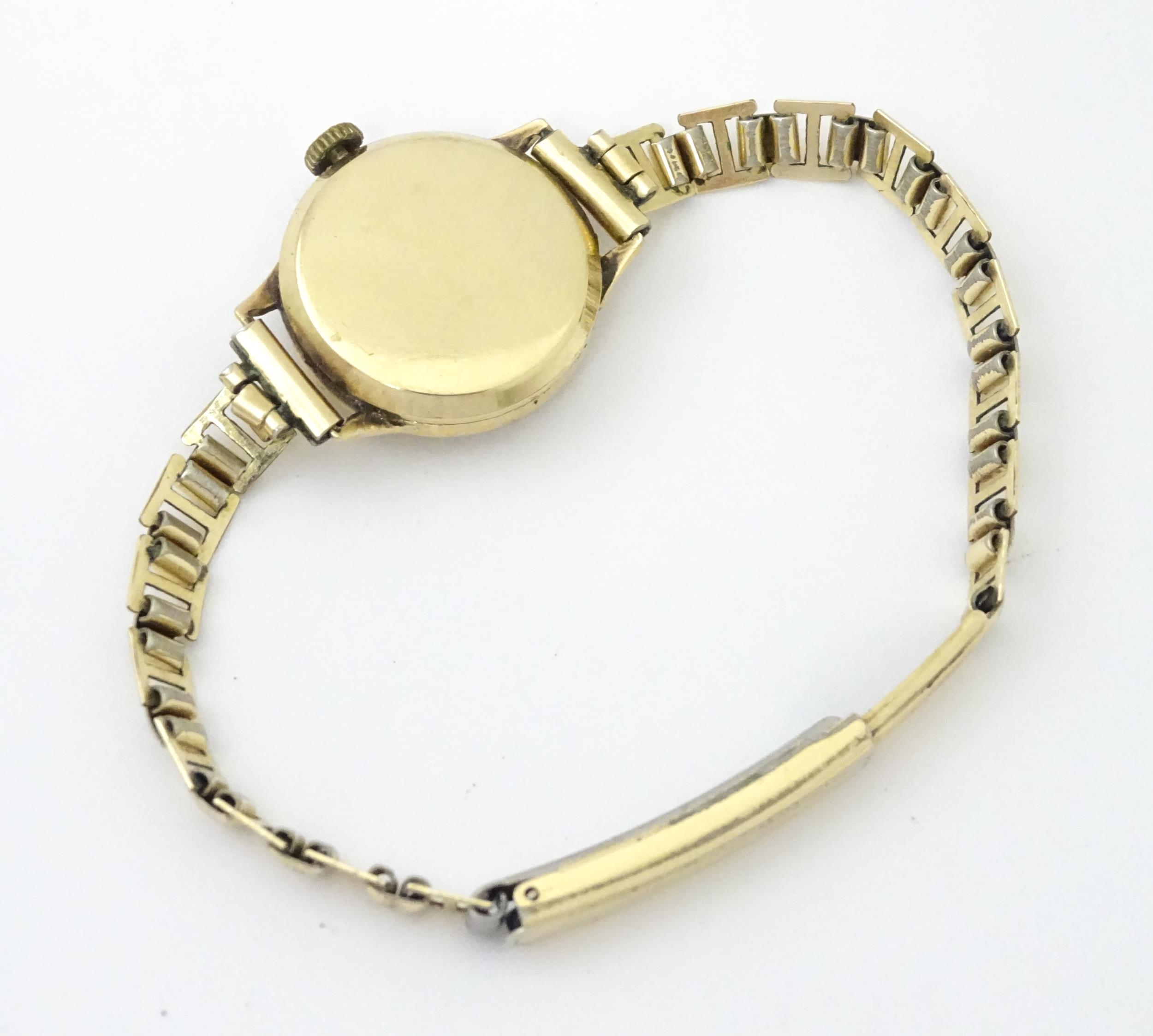 Three various 9ct gold ladies wristwatches, two with 9ct gold bracelet straps. Maker to include - Image 10 of 28