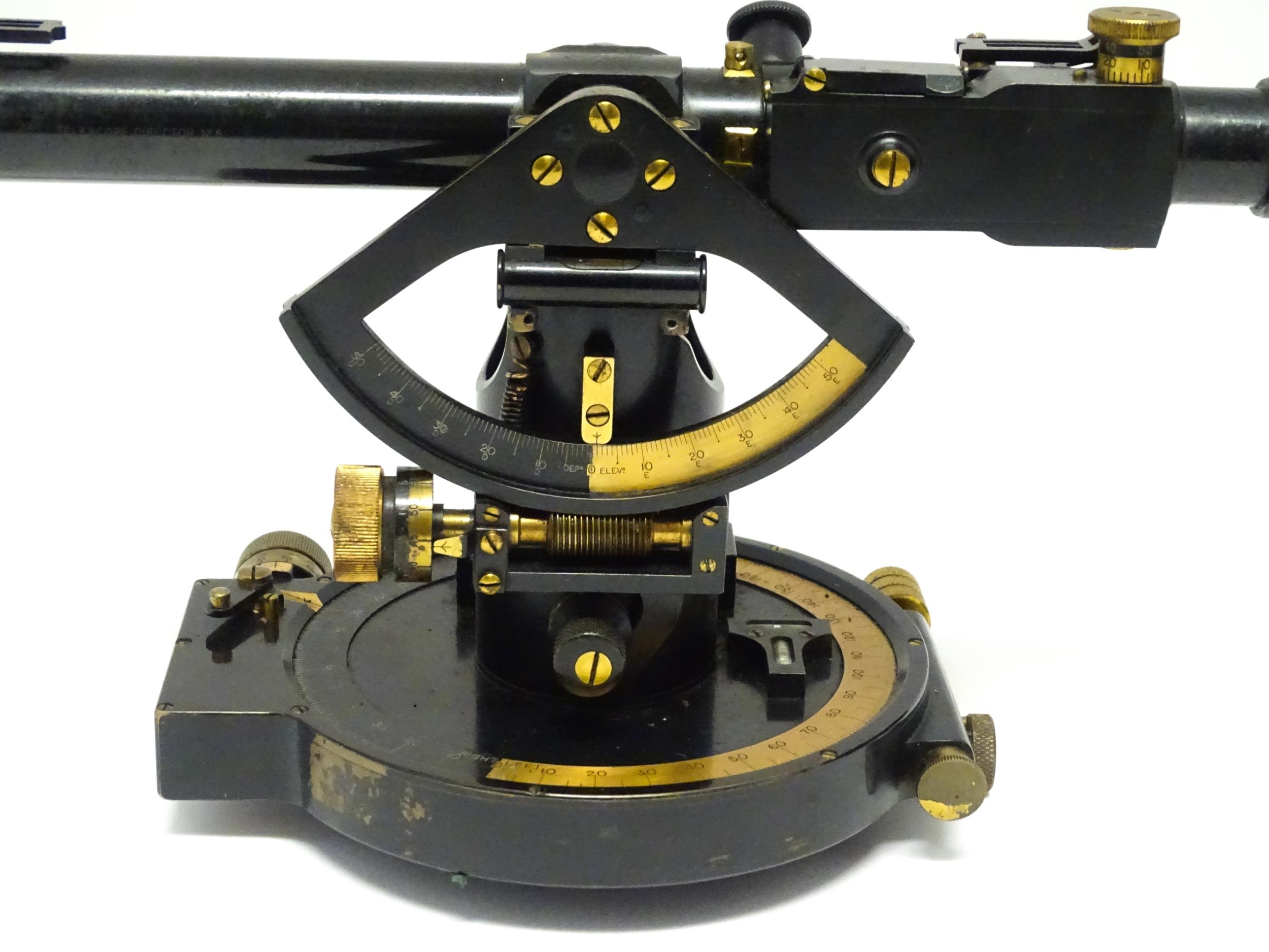 Militaria : a cased c1917 Telescope Director No.5 Mk1 artillery gun sight, with blacked finish, - Image 11 of 19