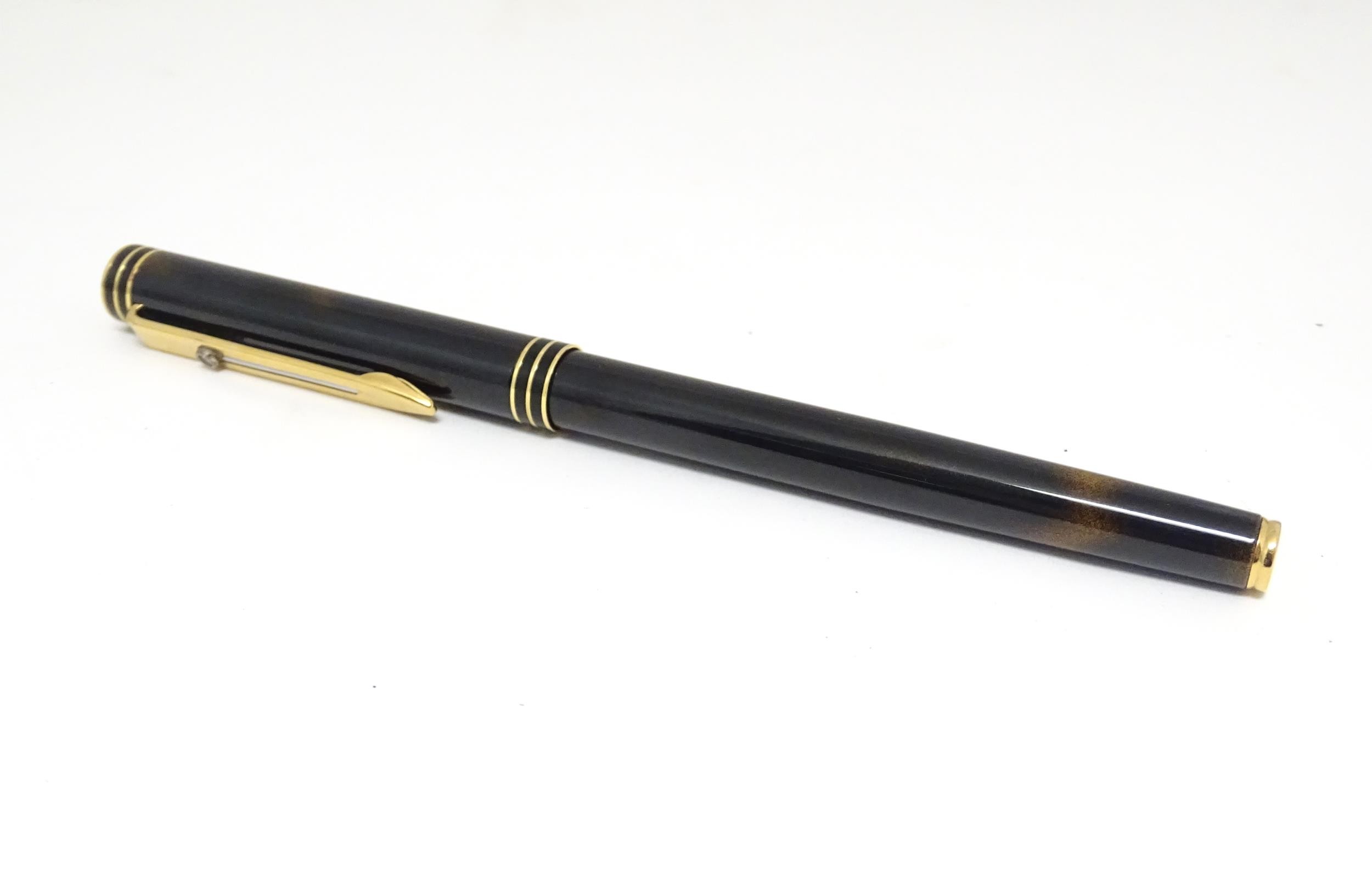 A De Beers cased Waterman Paris 'Ideal' fountain pen, the barrel and cap with black and bronze - Image 22 of 25