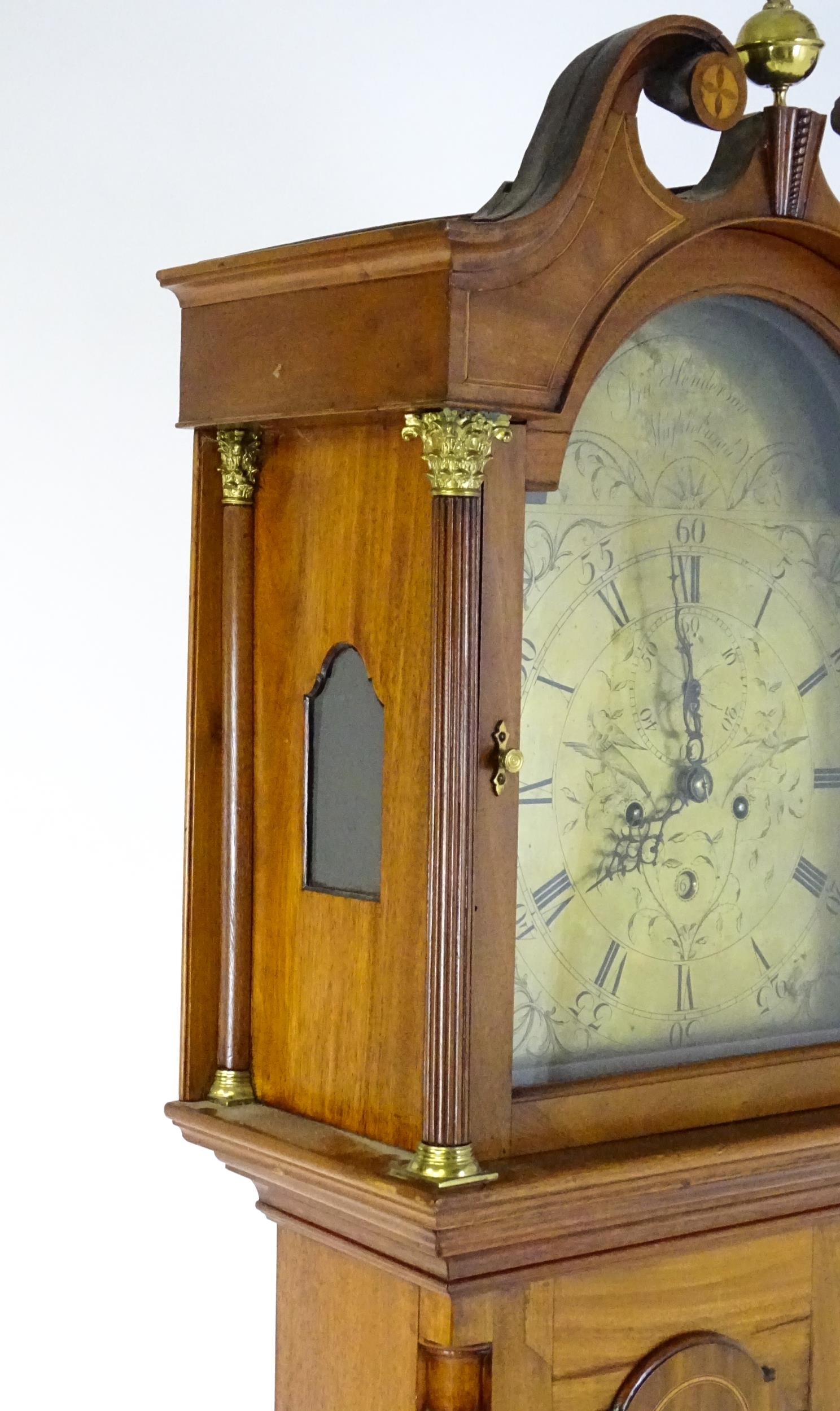 Francis Henderson - Mussleborough : A late 18th / early 19thC walnut cased 8-day longcase clock. The - Image 7 of 18