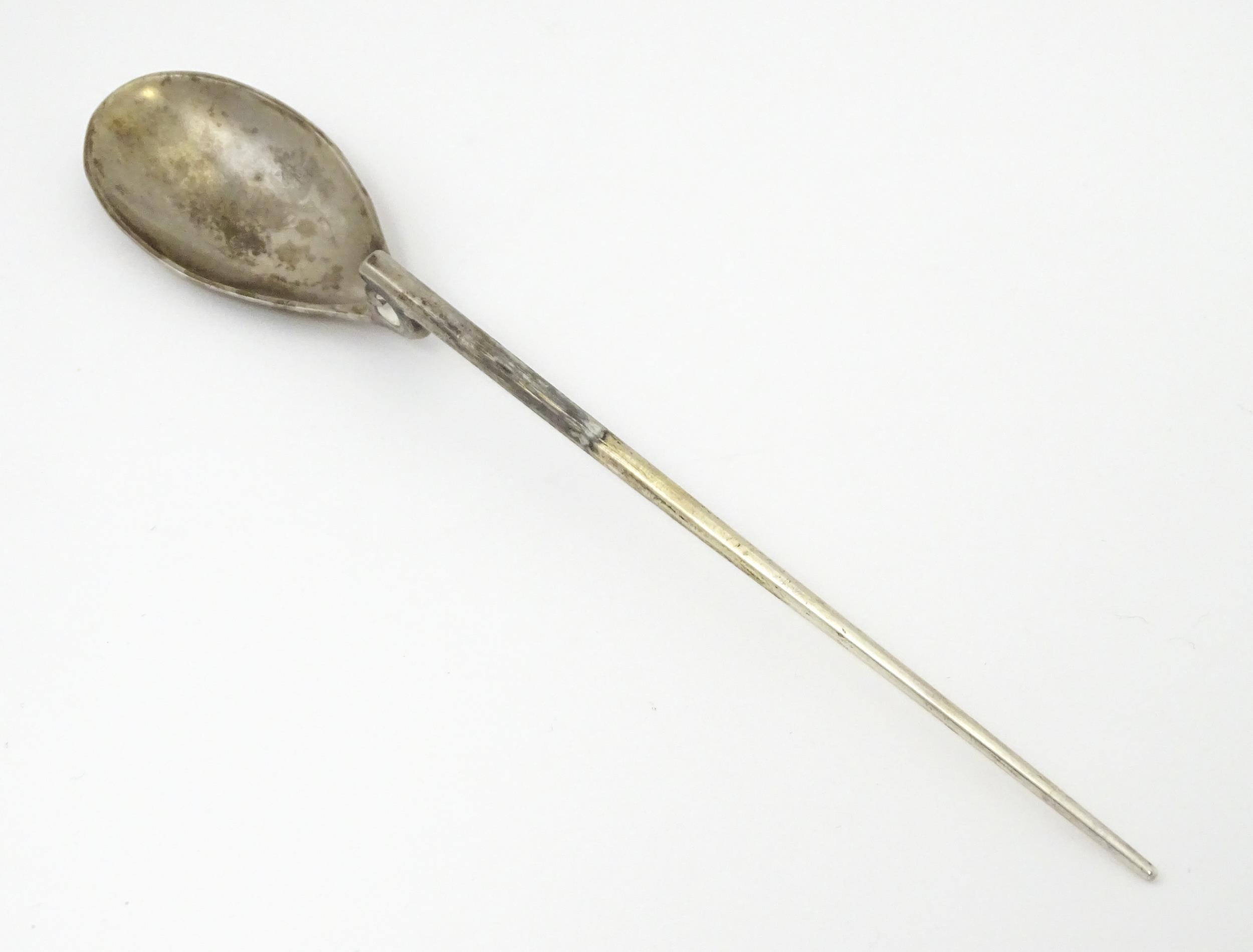 A silver replica of a Roman Christening spoon, indistinctly marked. Approx. 8 1/4" long Please - Image 7 of 17