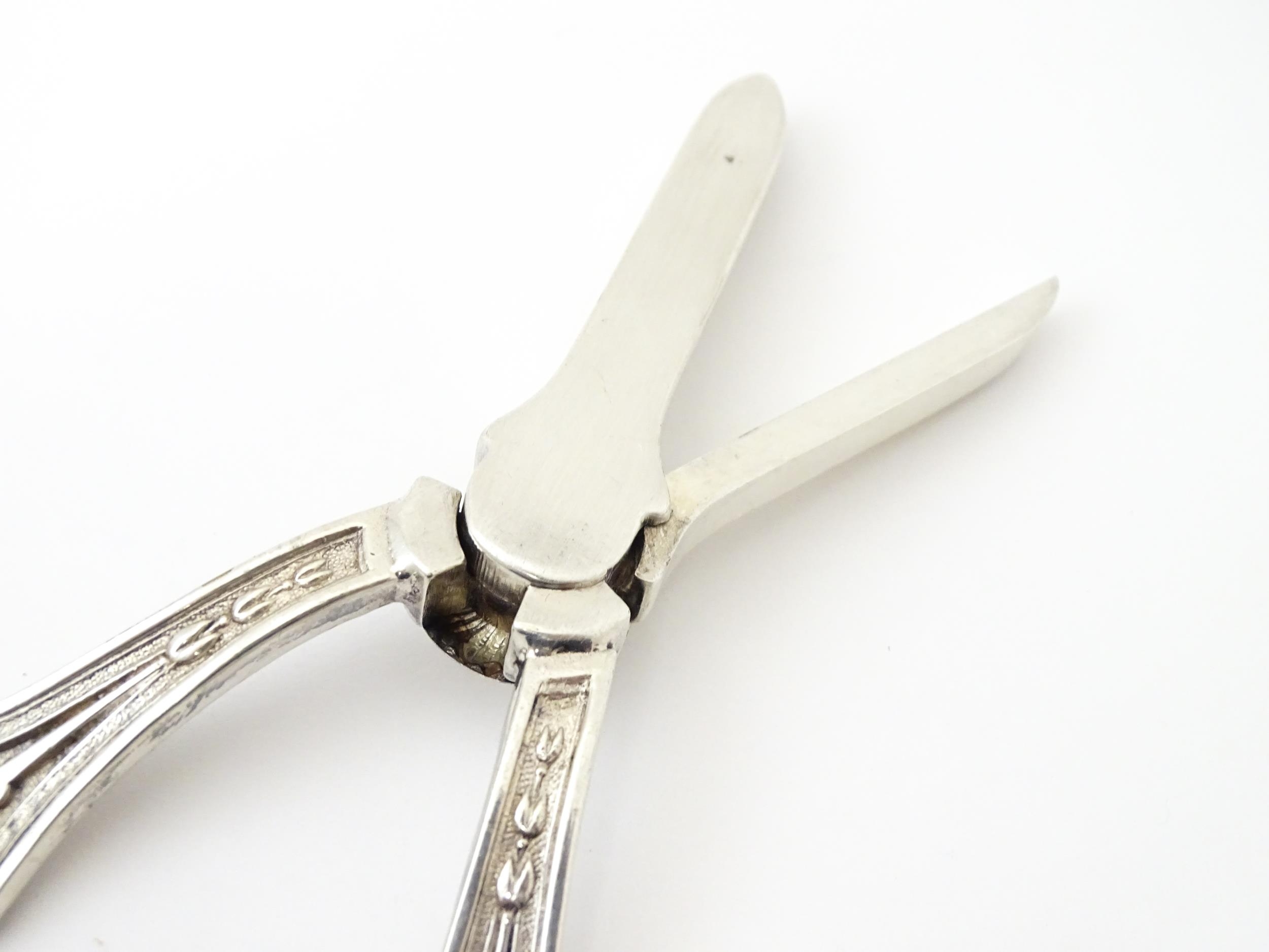 Two silver plate grape scissors / shears. Approx 6 1/2" long Please Note - we do not make - Image 8 of 8