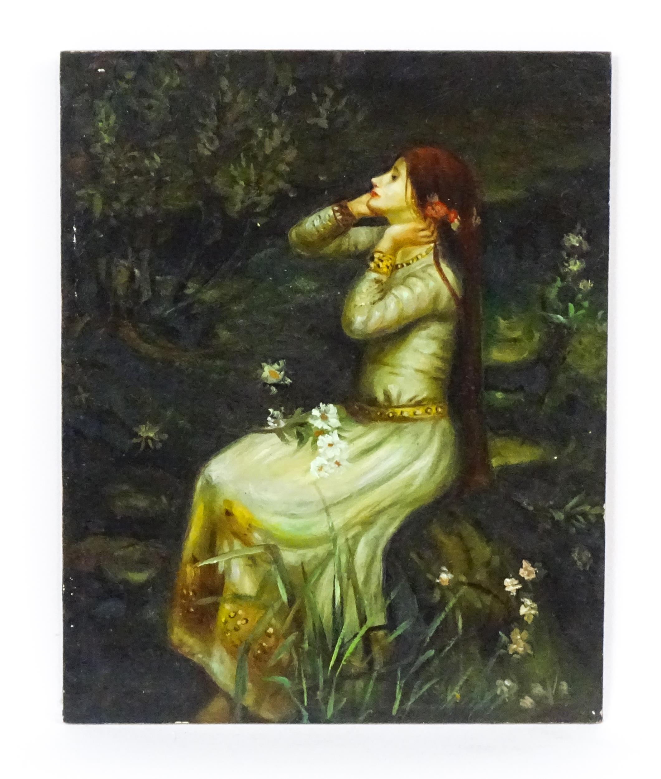 After John William Waterhouse, 20th century, Oil on board, Ophelia, depicting William Shakespeare' - Image 3 of 3