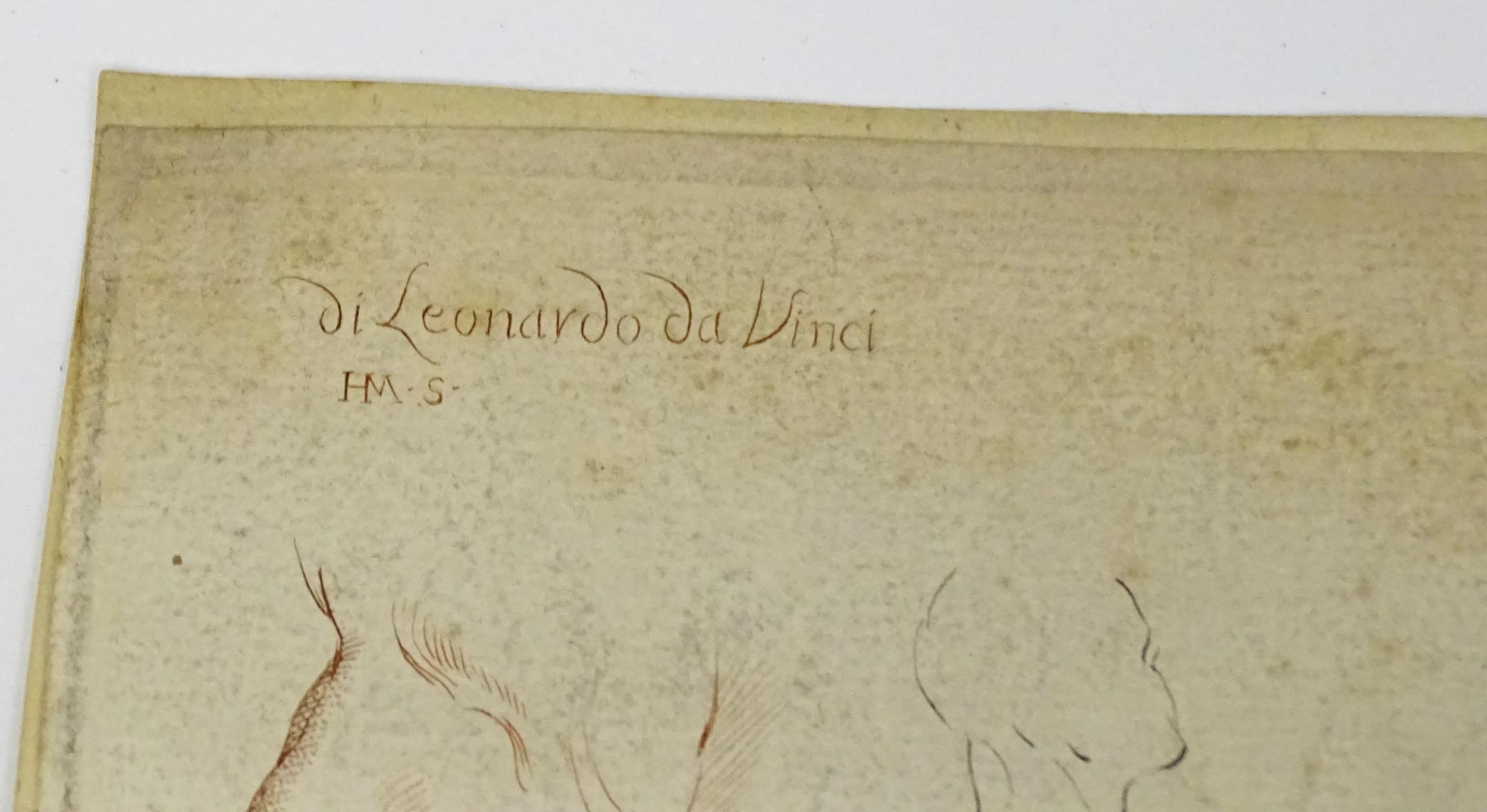 Six 18th / 19thC Bartolozzi stipple engravings after Leonardo da Vinci to include A Portrait of a - Image 11 of 12