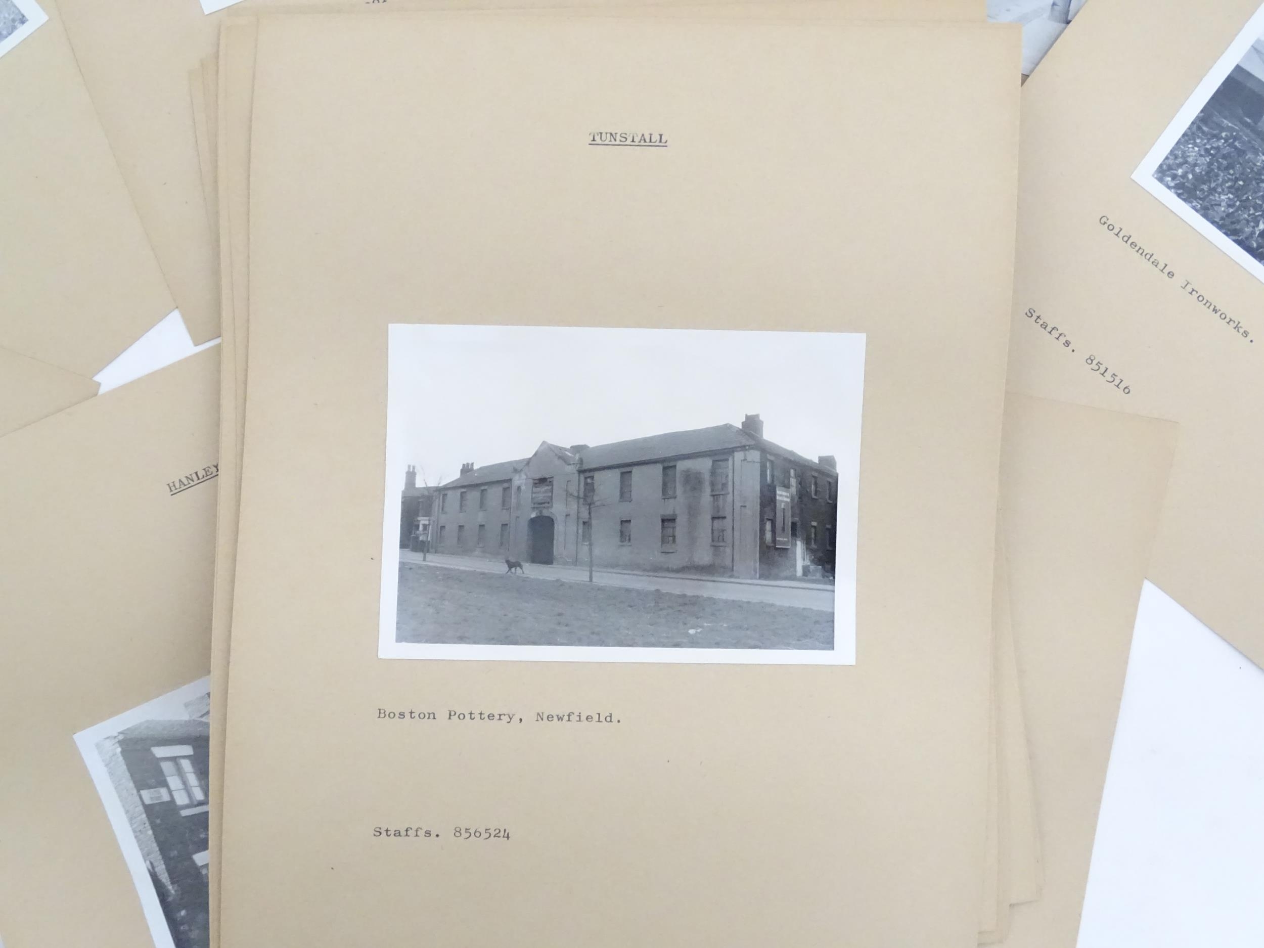 An archive of 20thC monochrome photographs depicting industrial buildings of Britain - Staffordshire - Image 11 of 14