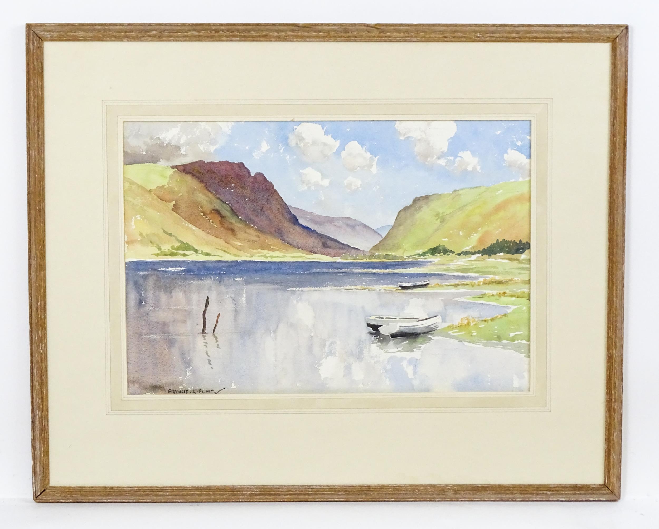Francis R. Flint (1915-1977), Welsh School, Watercolour, A view of Tal-y-Llyn Lake, Snowdonia,