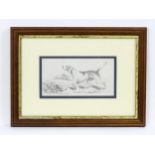 Manner of Henry Thomas Alken, Pencil sketch, A study of a gundog / hound and partridge birds in a