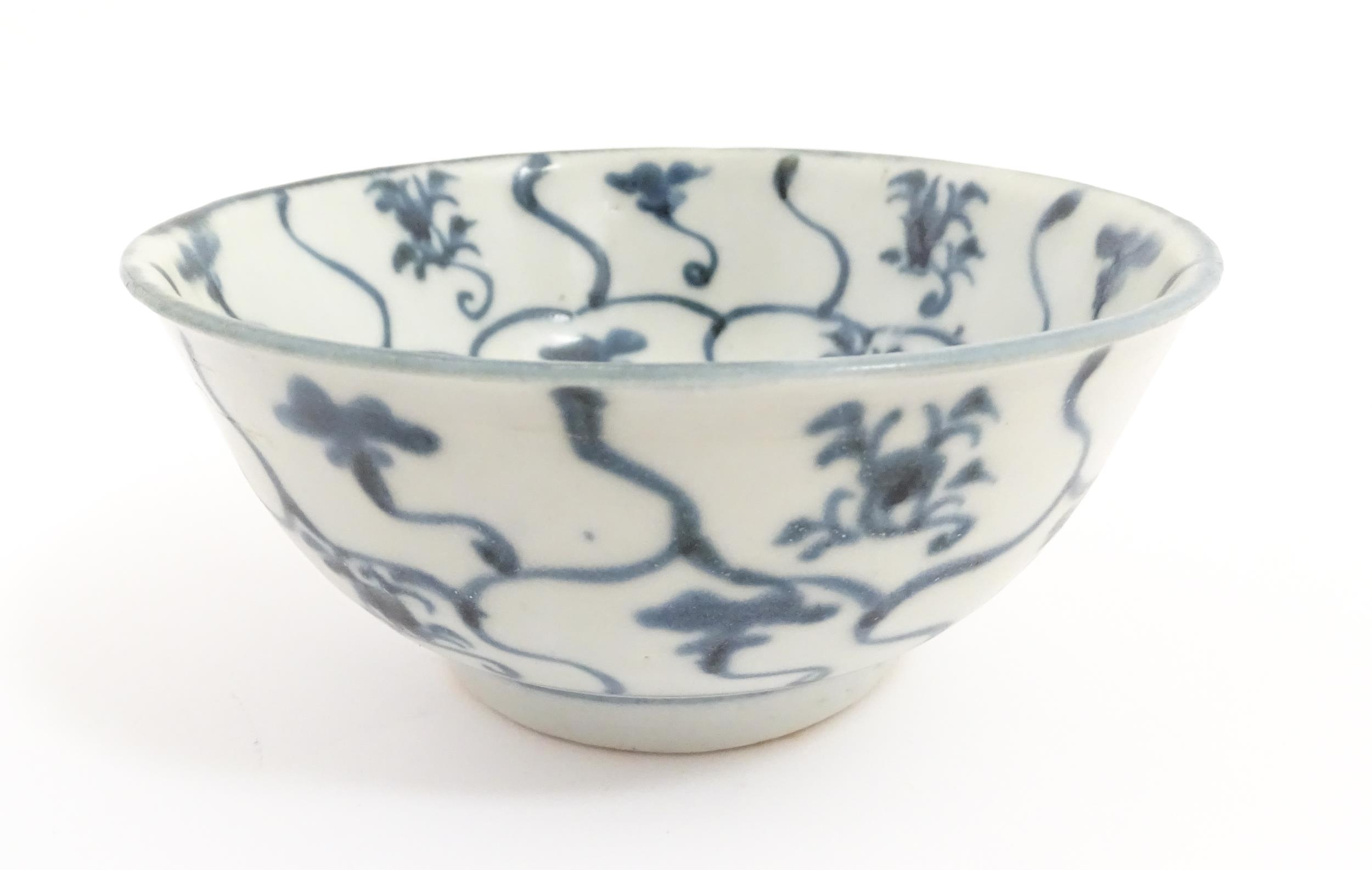 Two Chinese blue and white Tek Sing items comprising bowl and dish with brushwork decoration. - Image 10 of 18