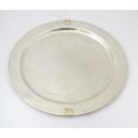 A silver plate charger / tray engraved to reverse House of Fraser Buyer of the Year Award, and