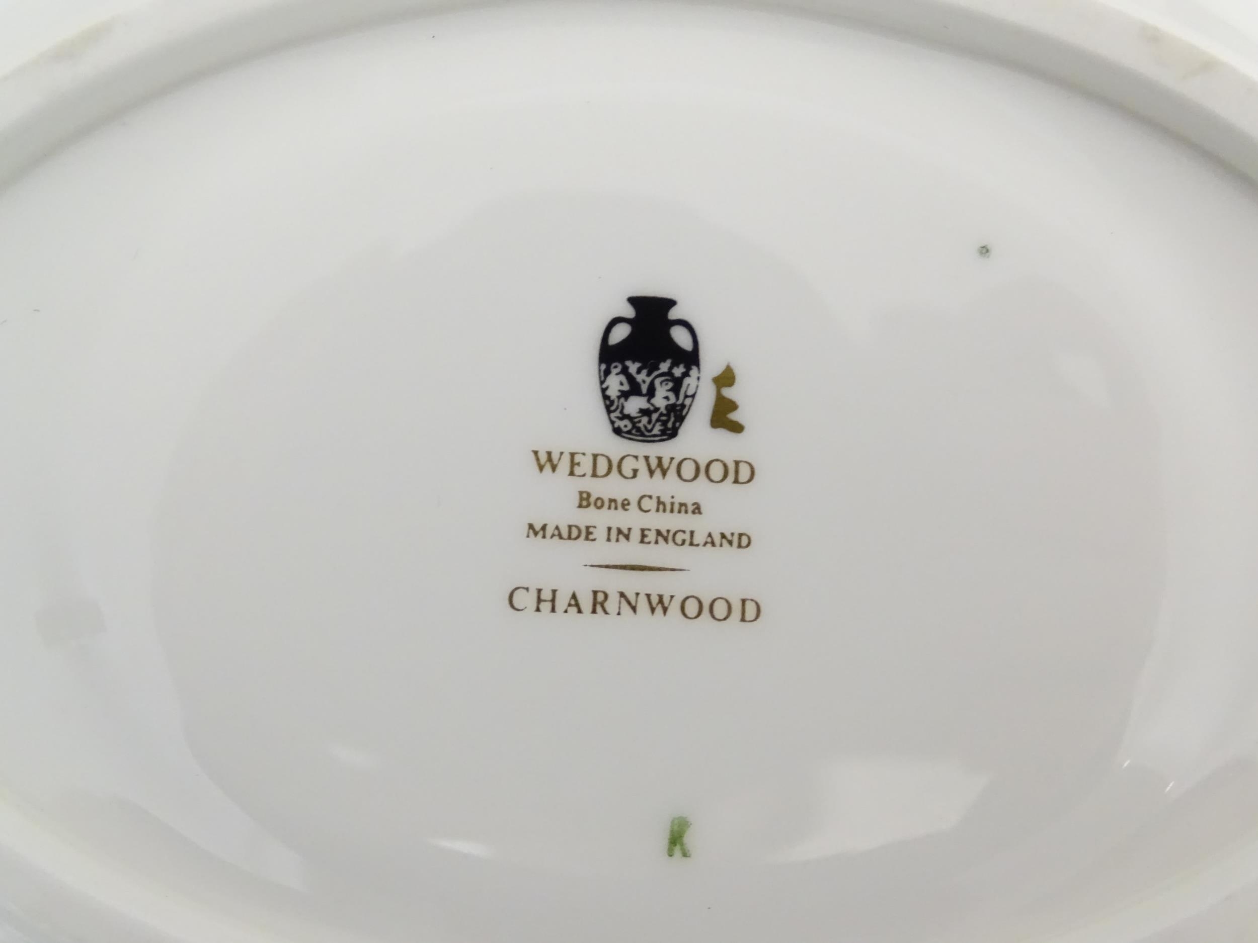 A quantity of Wedgwood dinner wares in the Charnwood pattern to include plates, twin handles soup - Image 2 of 25