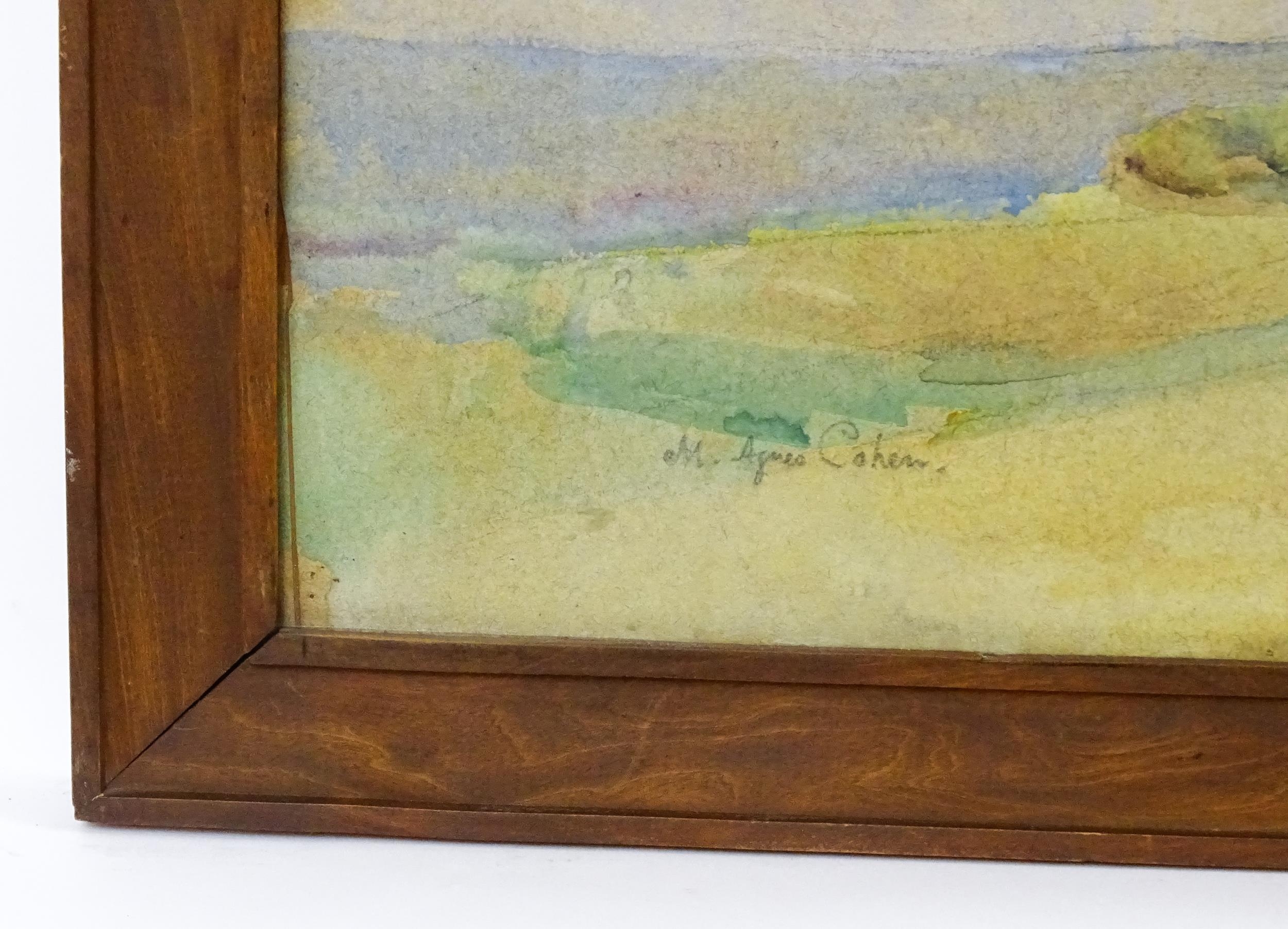 Minnie Agnes Cohen (1864-1940), Watercolour, A winter landscape scene. Signed lower left. Approx. 17 - Image 4 of 4