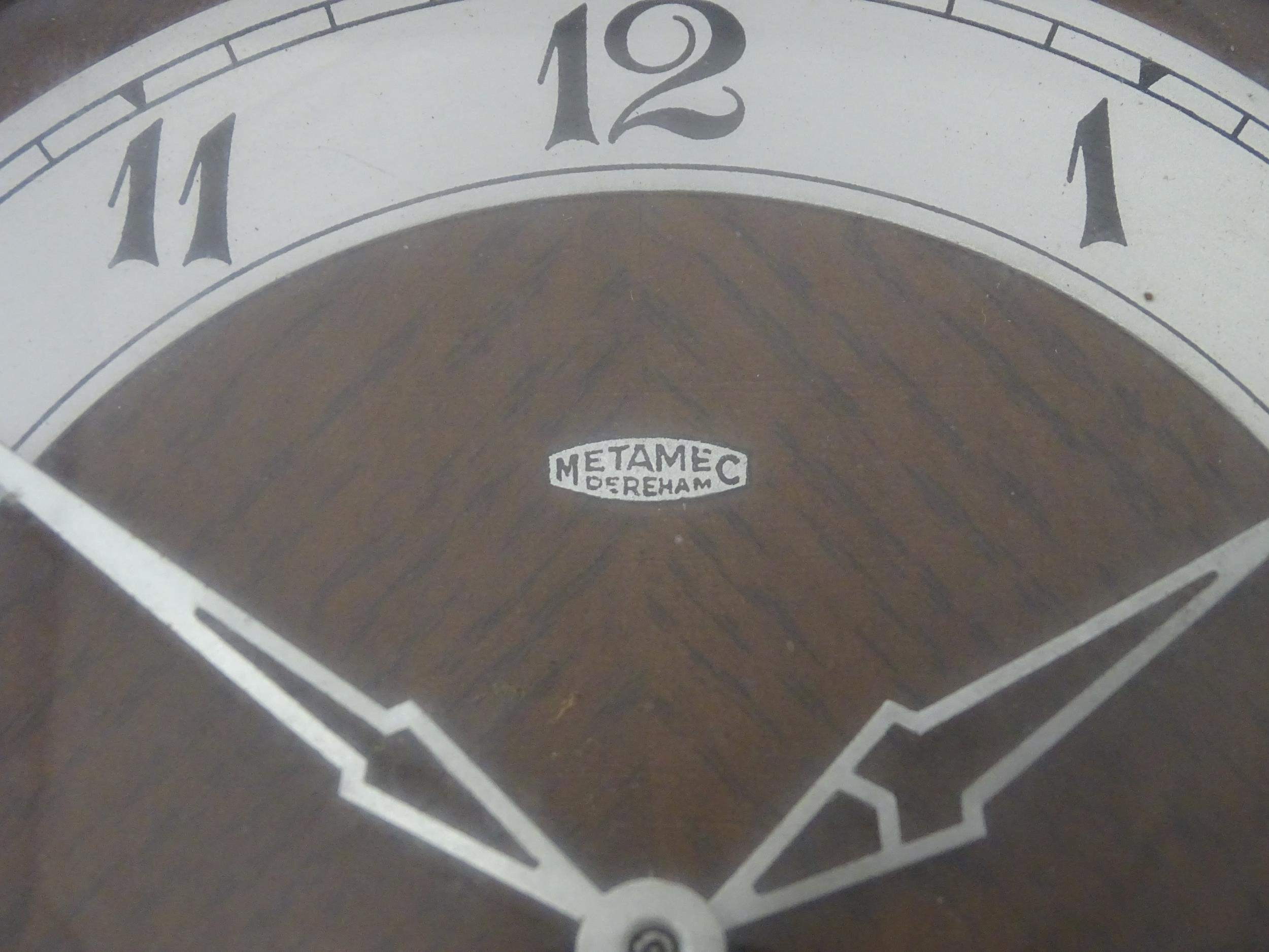 An Art Deco Metamec Dereham mantle clock. Approx. 8" high Please Note - we do not make reference - Image 5 of 7