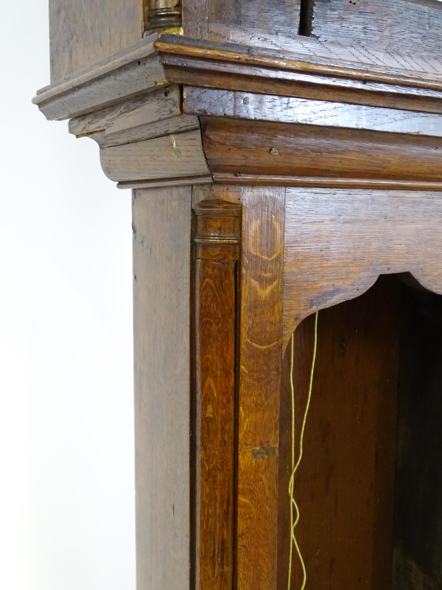 Dickerson, Framlingham : An oak cased 8-day longcase clock with brass face having Roman numerals and - Image 12 of 14